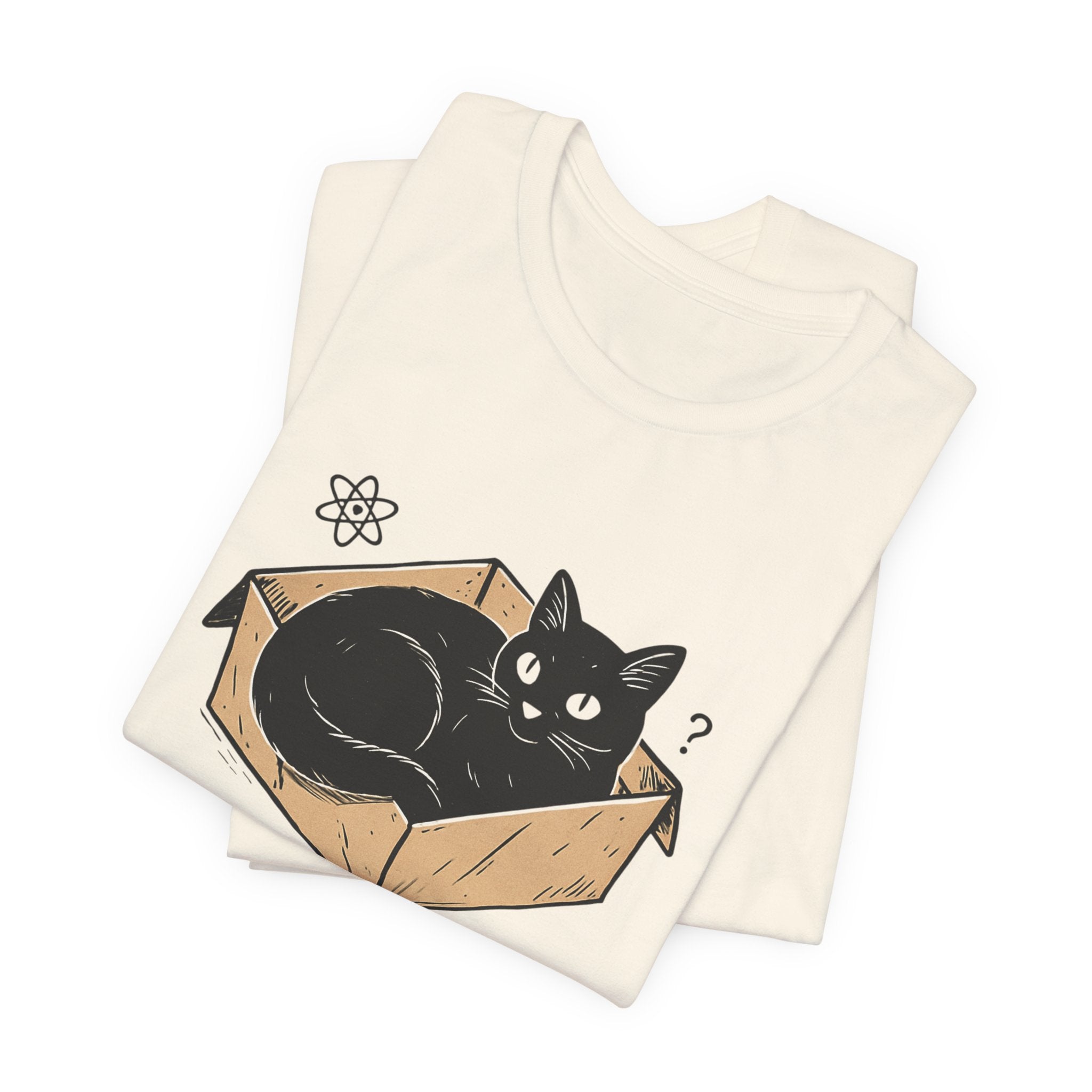 Schrödinger's Cat in Box Tee | Wanted Alive Cat Illustration
