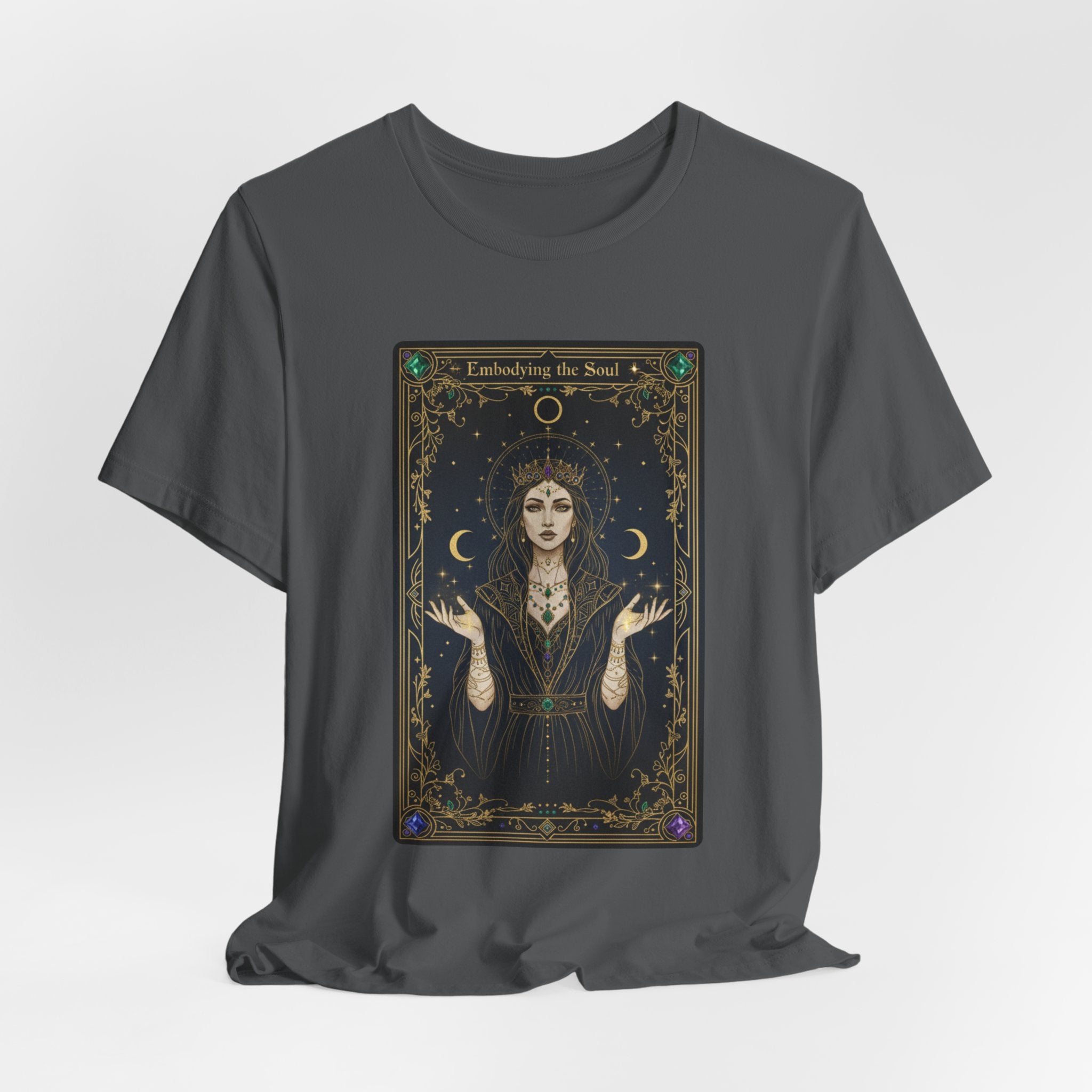 Moon Priestess Tarot Card T-Shirt | modern tarot apparel, classic tarot style