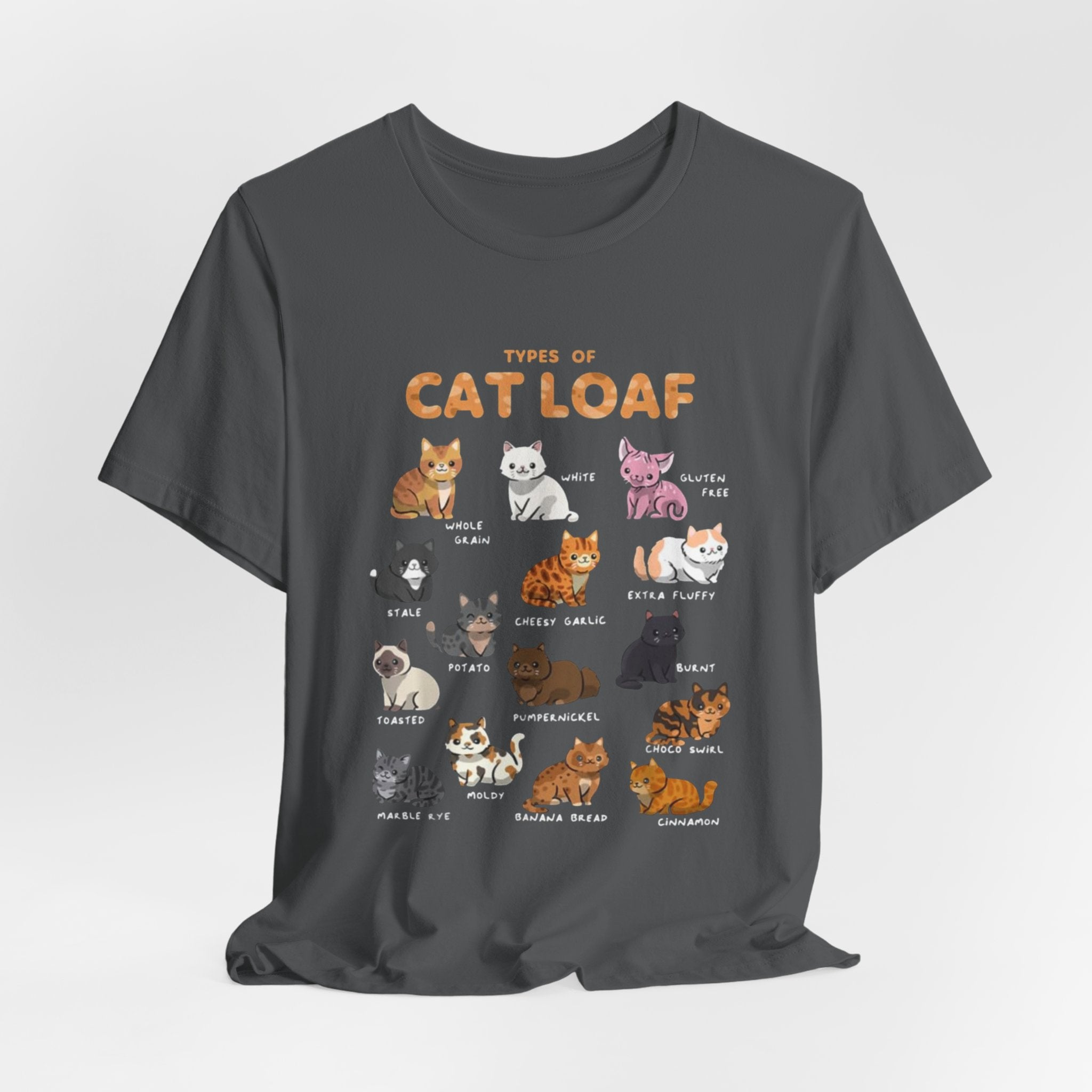Types of Cat Loaf T-Shirt | Cute Cat Pose Illustration, Cat Lover Tee