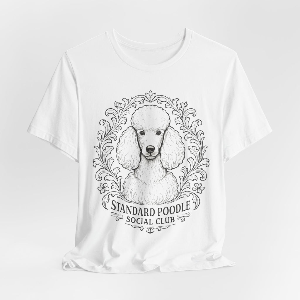 Standard Poodle Social Club Tee, Dog Lover Shirt, Pet Owner Gift, Canine Apparel, Animal Lovers T-Shirt, Unisex Short Sleeve Top