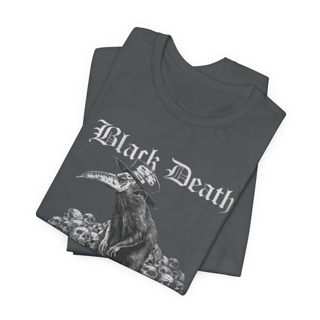 Black Death Plague Doctor crow European Tour T-Shirt | 1347-1351 gothic tee