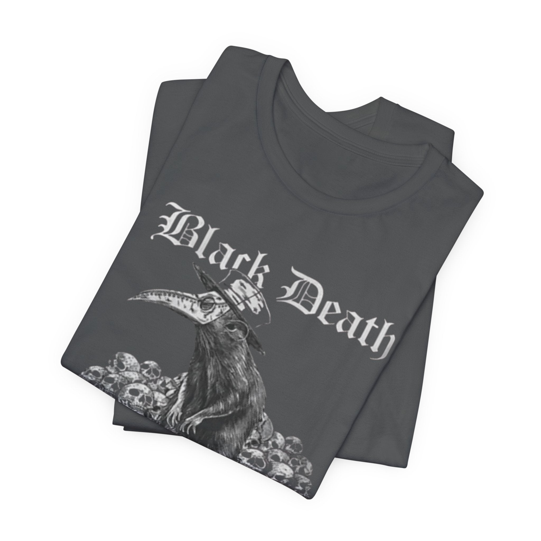 Black Death Plague Doctor crow European Tour T-Shirt | 1347-1351 gothic tee