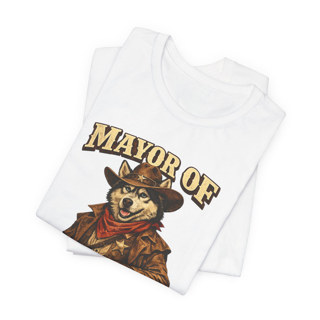 Mayor of Yapsville T-Shirt | Cowboy Dog Illustration, Western Humor