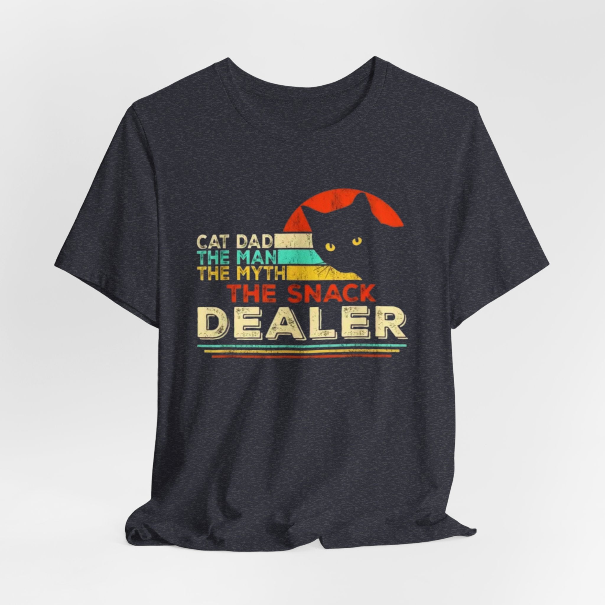 Cat Dad The Snack Dealer T-Shirt | Retro Cat Graphic