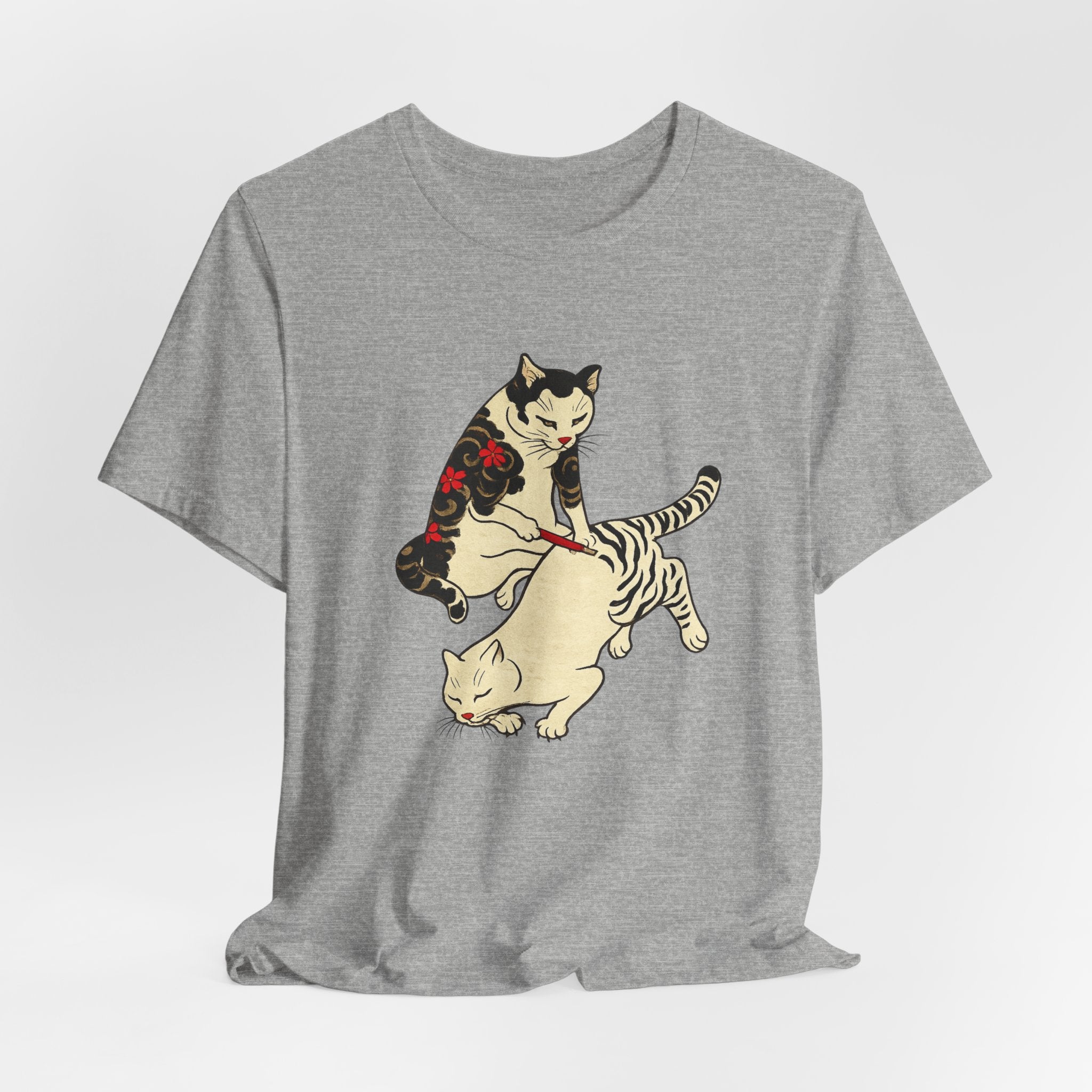 Cat tatoo artist Graphic Tee — Vintage Tattoo Style Cats