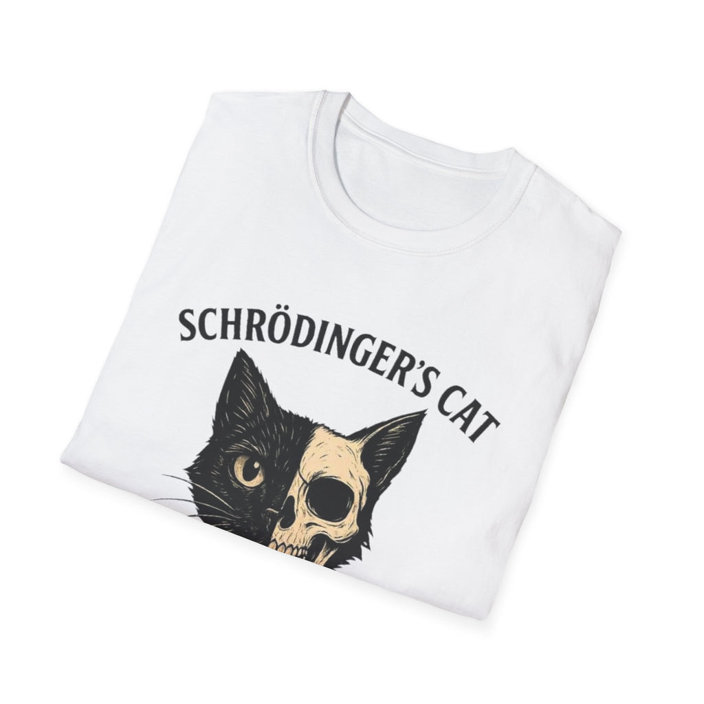 Schrödinger's Cat Funny T-Shirt — Double Split Experiment Cat Tee