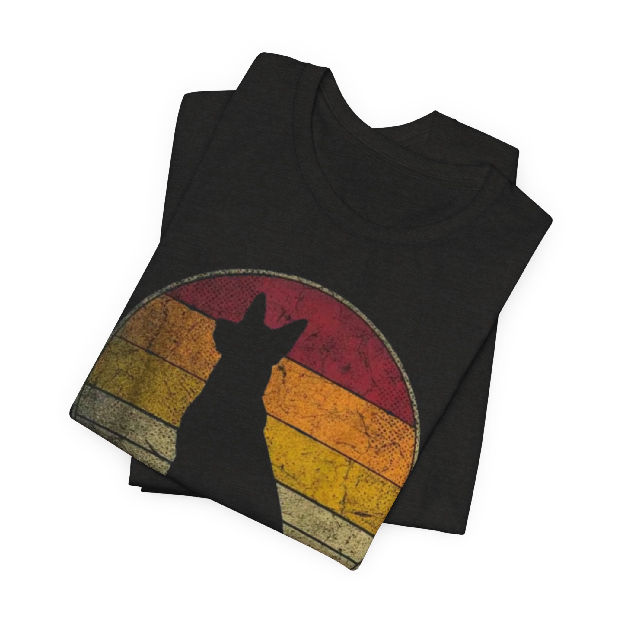 German Shepherd Silhouette Tee — Retro Sunset Dog Lover T-Shirt