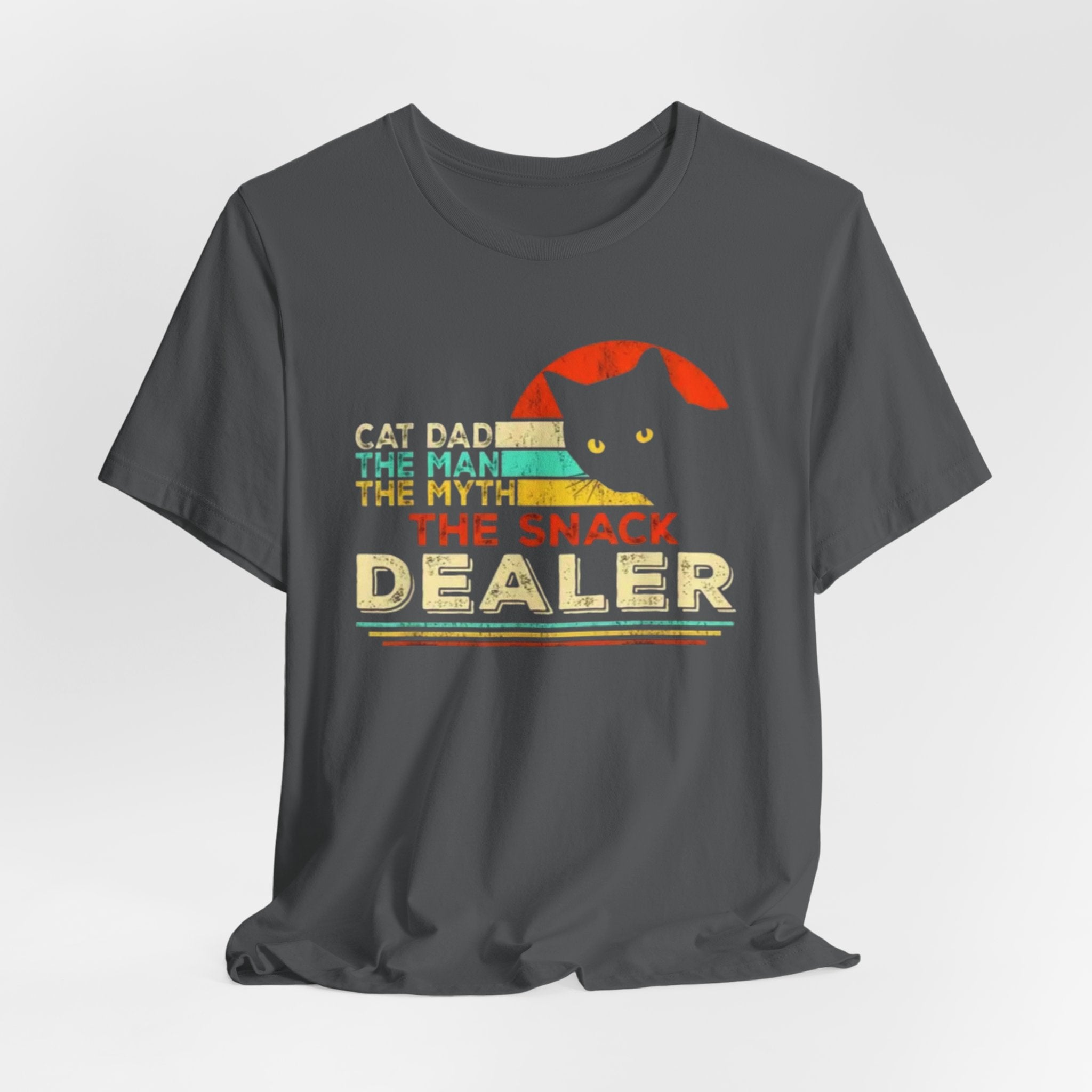 Cat Dad The Snack Dealer T-Shirt | Retro Cat Graphic