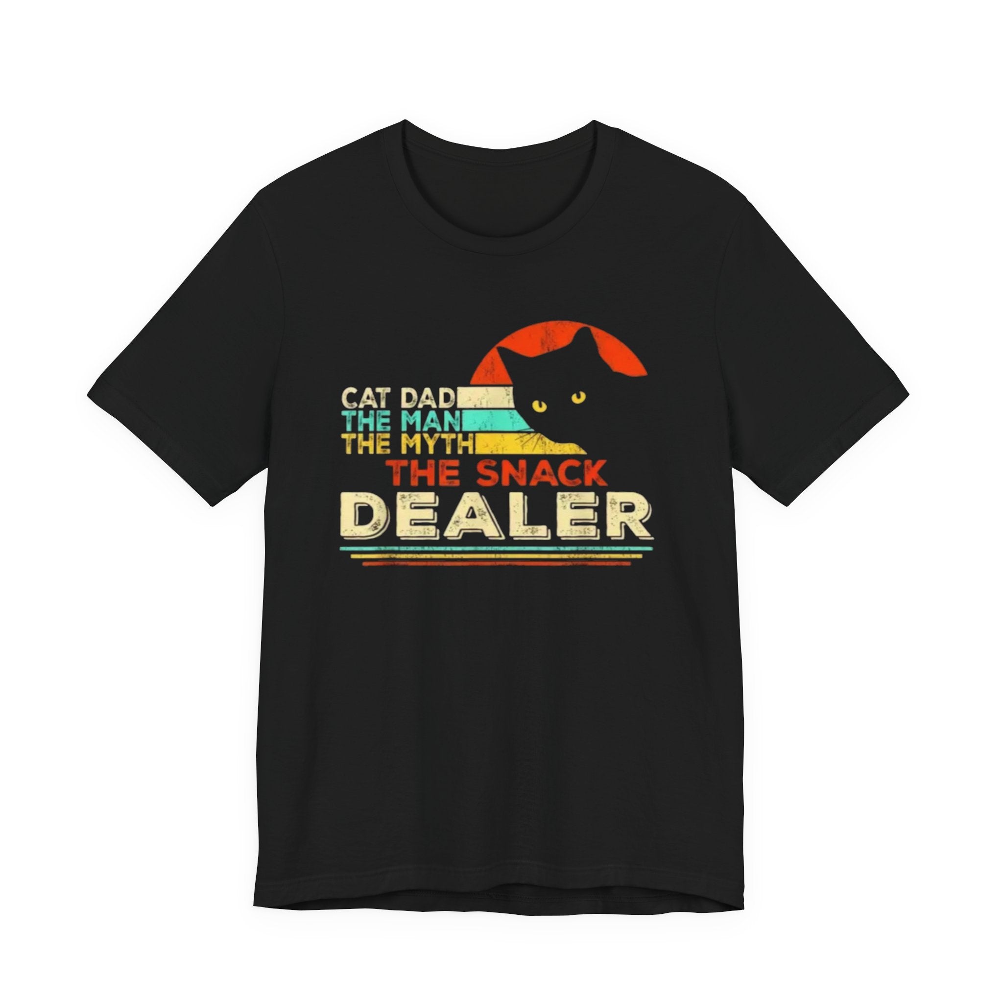 Cat Dad The Snack Dealer T-Shirt | Retro Cat Graphic