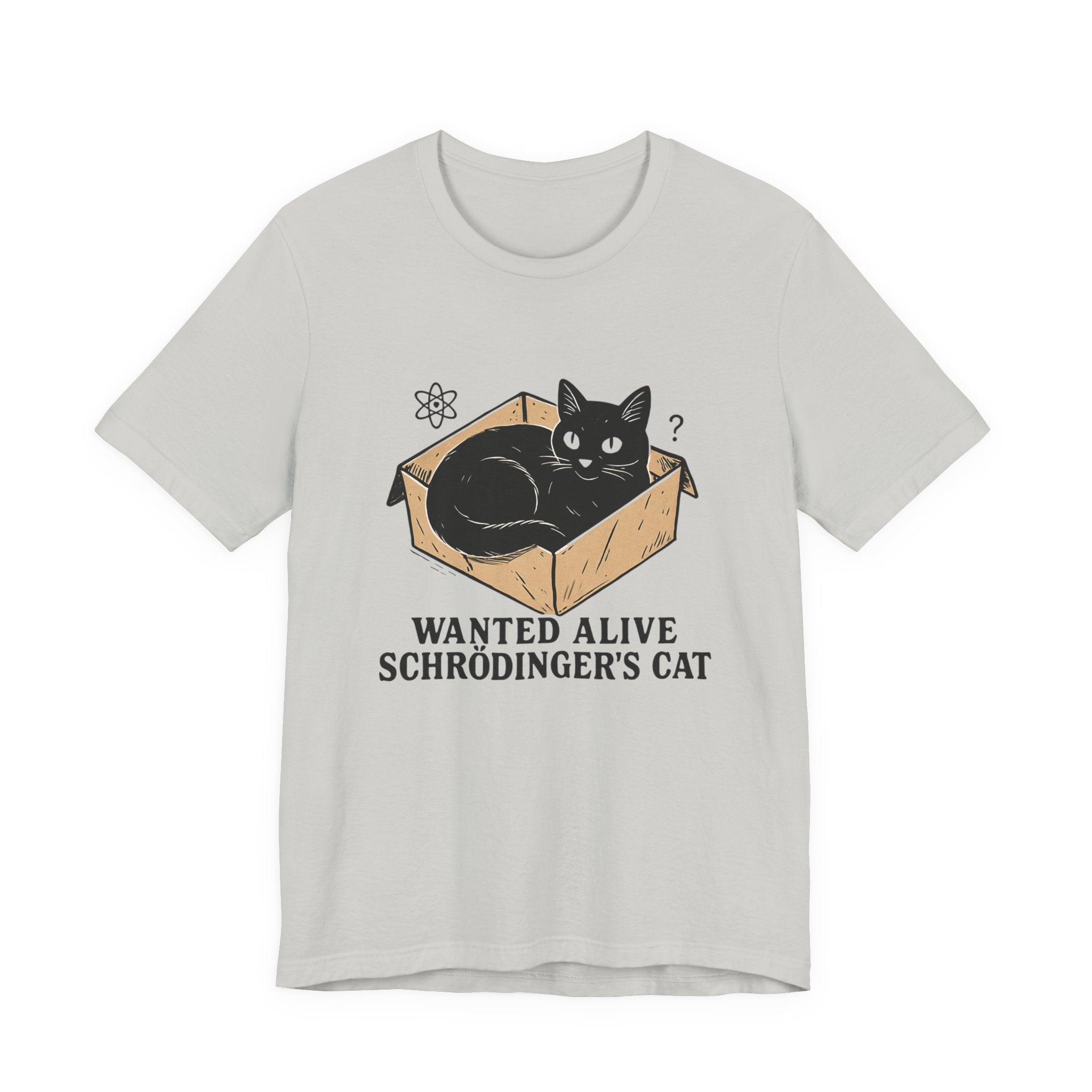 Schrödinger's Cat in Box Tee | Wanted Alive Cat Illustration