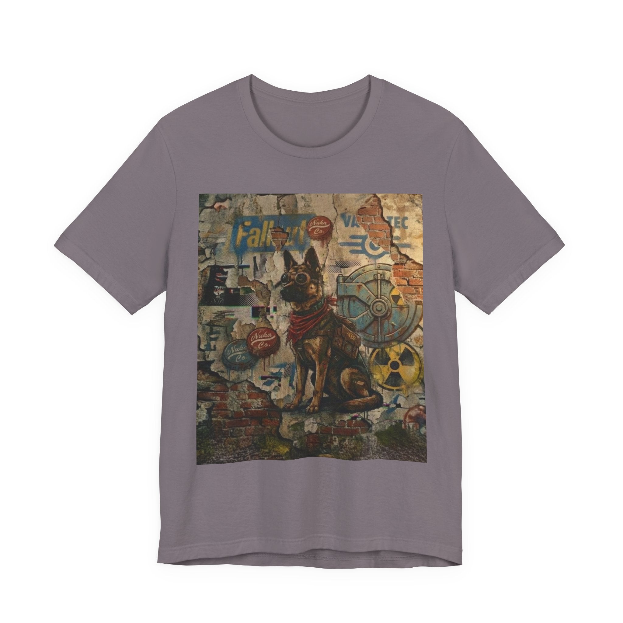 Fallout Dog Street Art T‑Shirt — Retro Post‑Apocalyptic Graffiti Tee