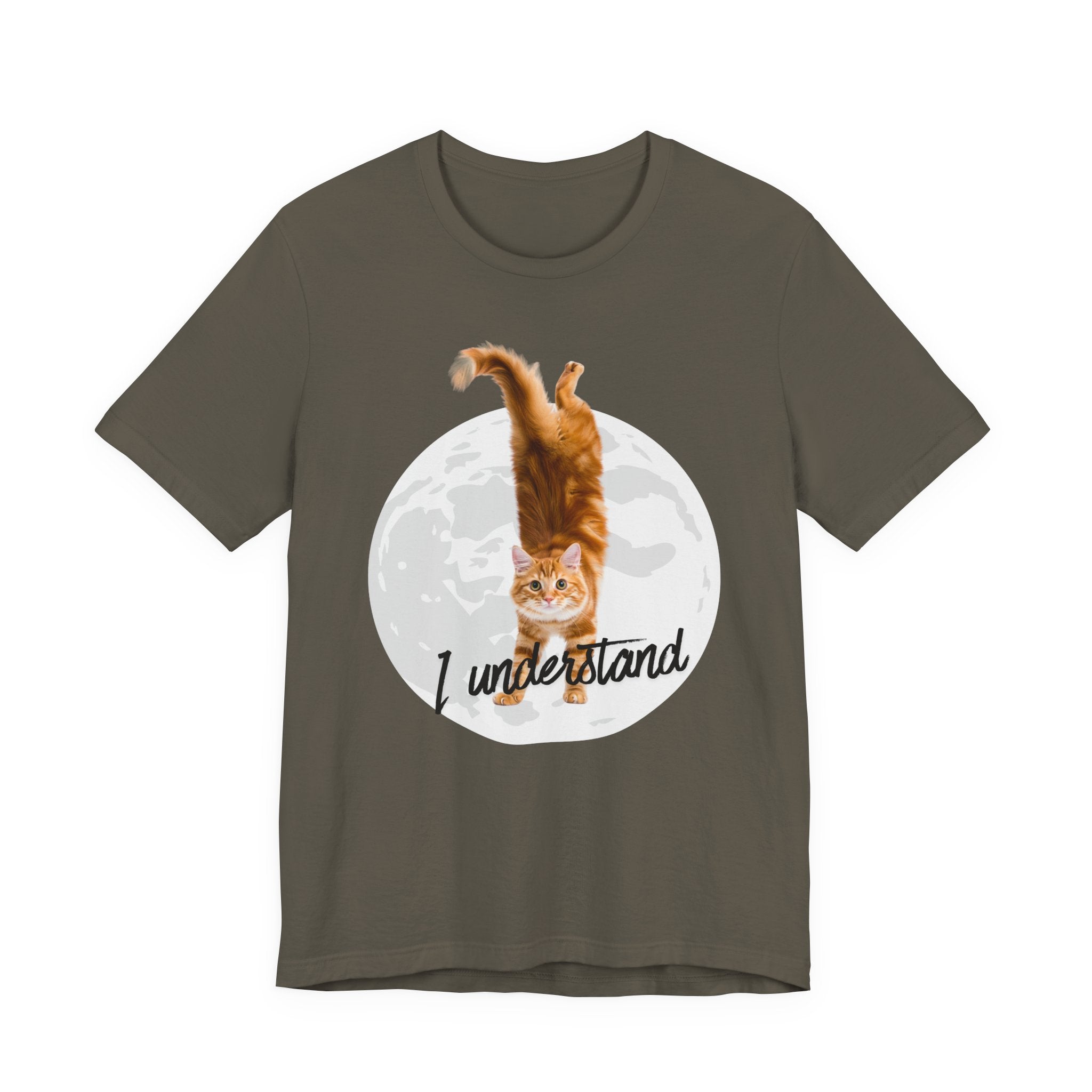I Understand Cat Moon illustration tee | Ginger Cat, Moon Graphic Shirt