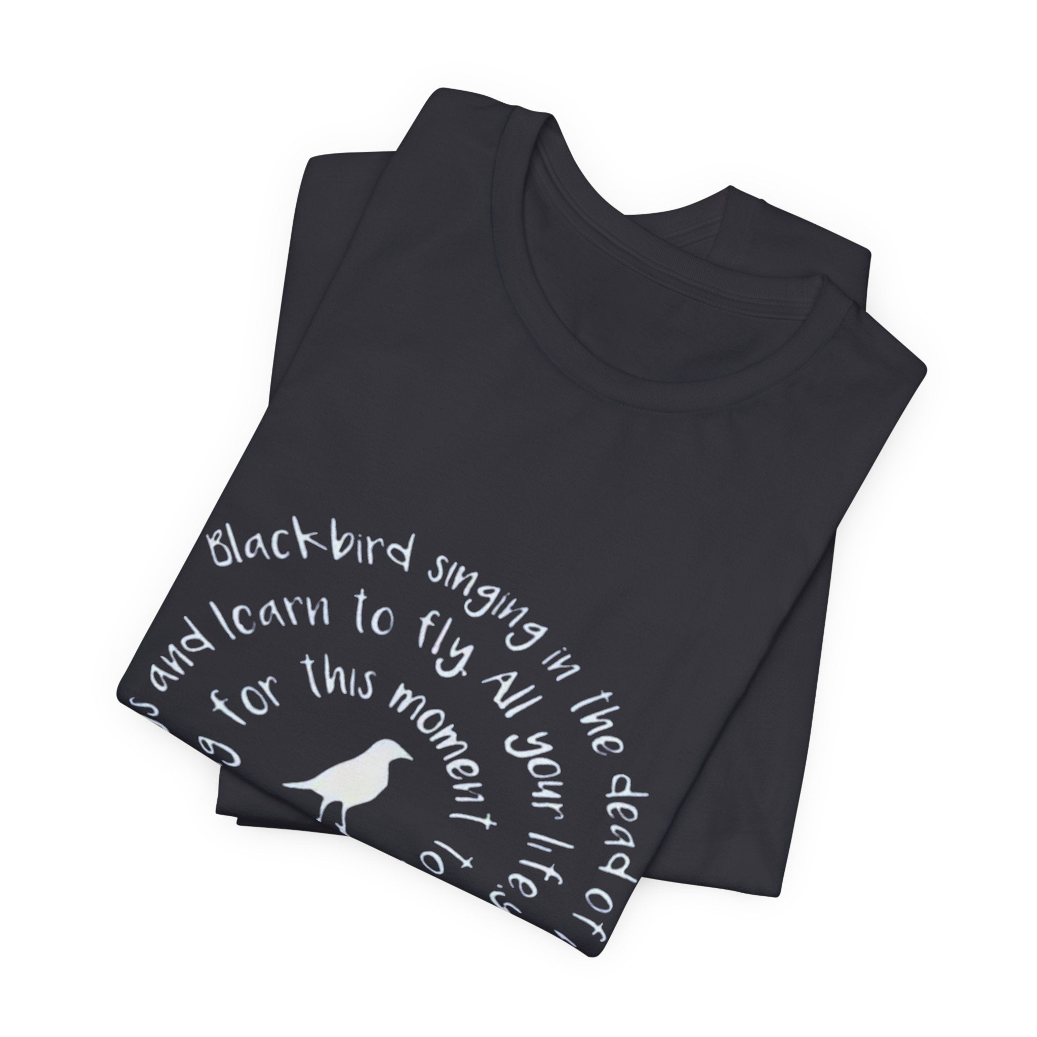 Circular Bird Quote Tee | White Short Sleeve T-Shirt