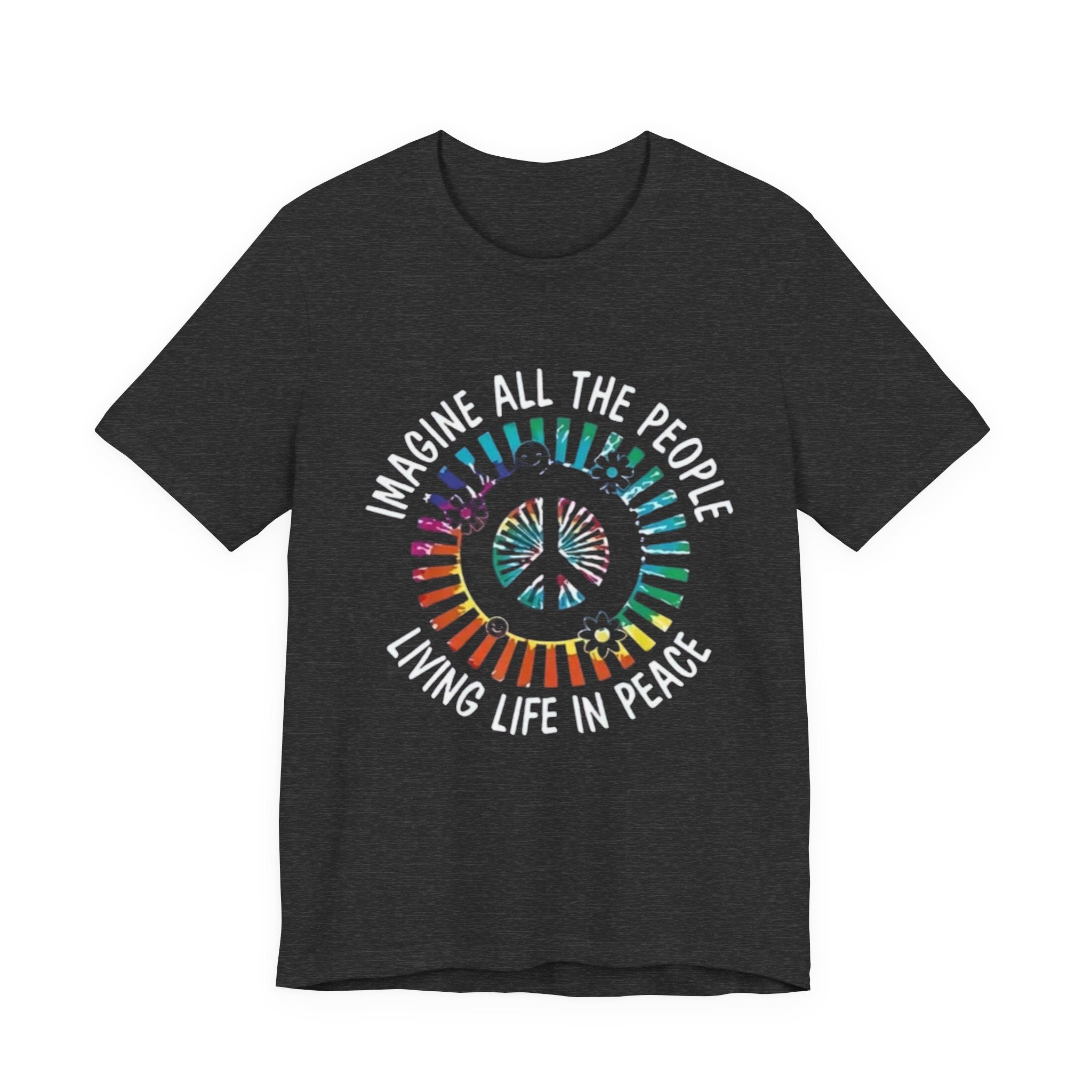 Unisex Peace Graphic Tee, Inspirational T-Shirt for Mindful Living, Ideal Gift for Festivals, Music Events, and Holidays