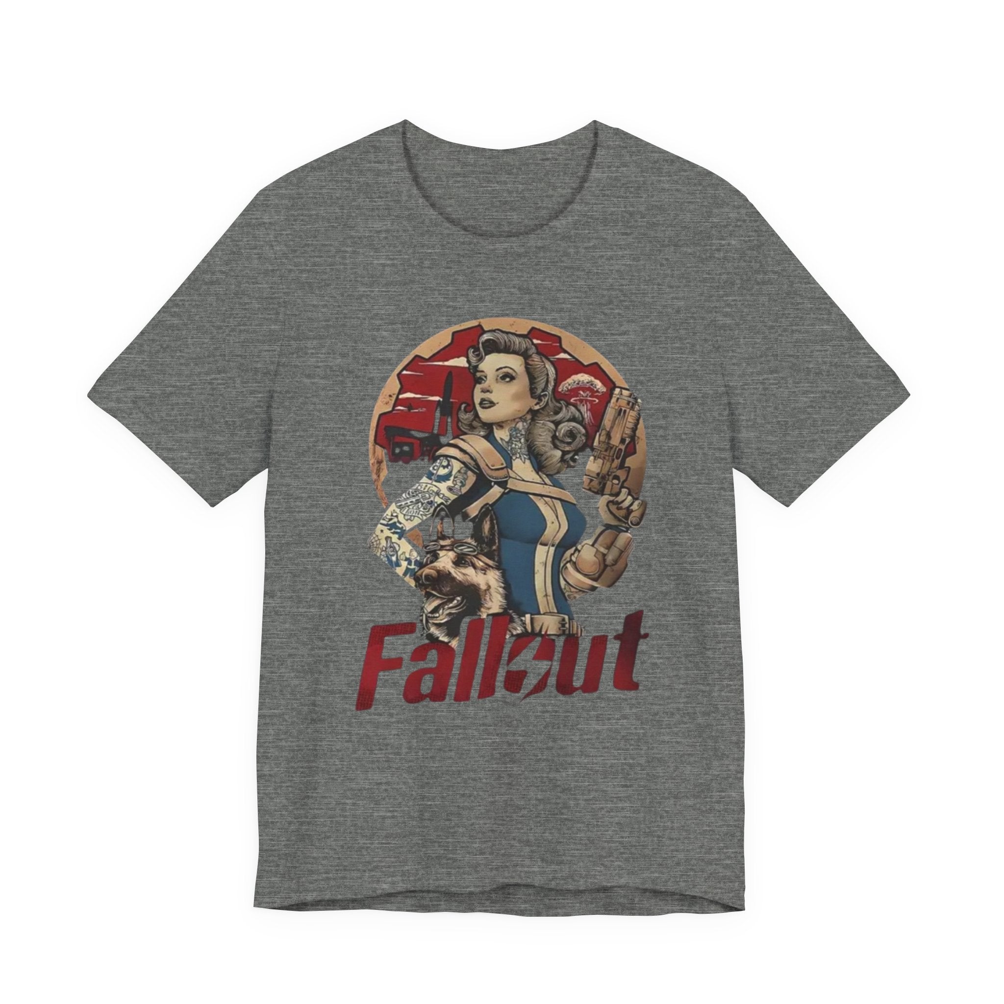 Fallout Pin-Up T‑Shirt — Vintage Vault Girl Retro Video Game Tee