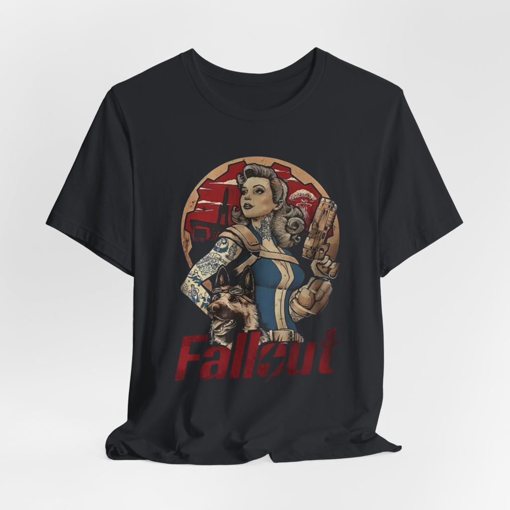 Fallout Pin-Up T‑Shirt — Vintage Vault Girl Retro Video Game Tee