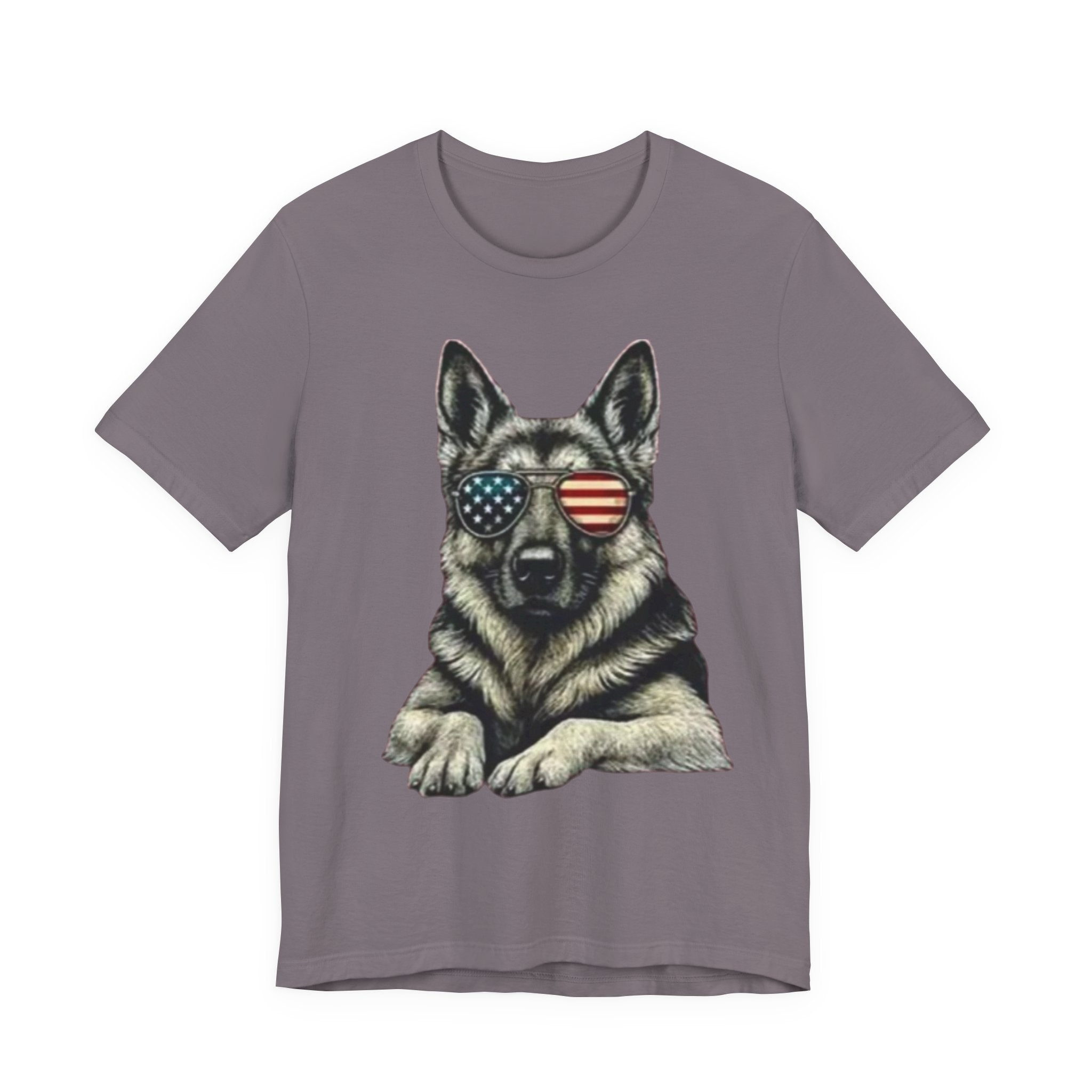 German Shepherd, American Flag Sunglasses German Shepherd T-Shirt