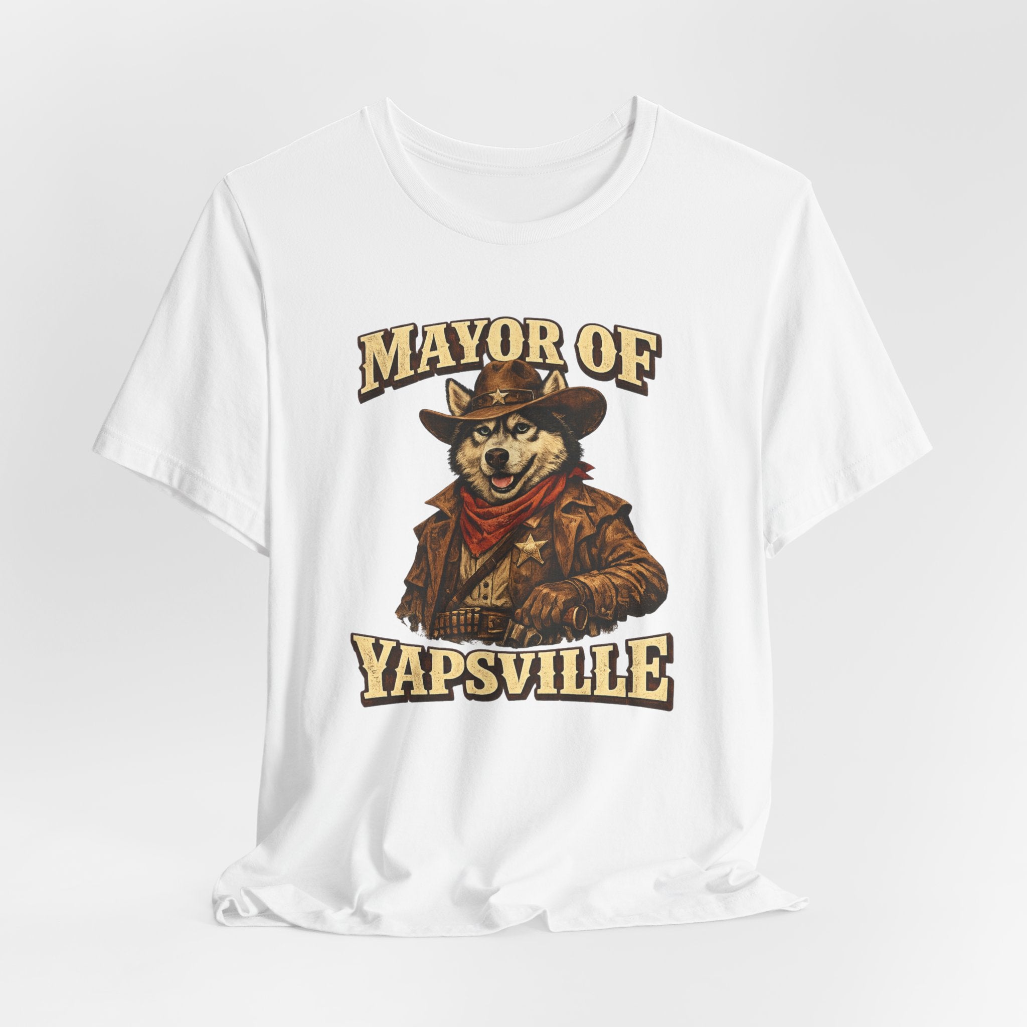 Mayor of Yapsville T-Shirt | Cowboy Dog Illustration, Western Humor