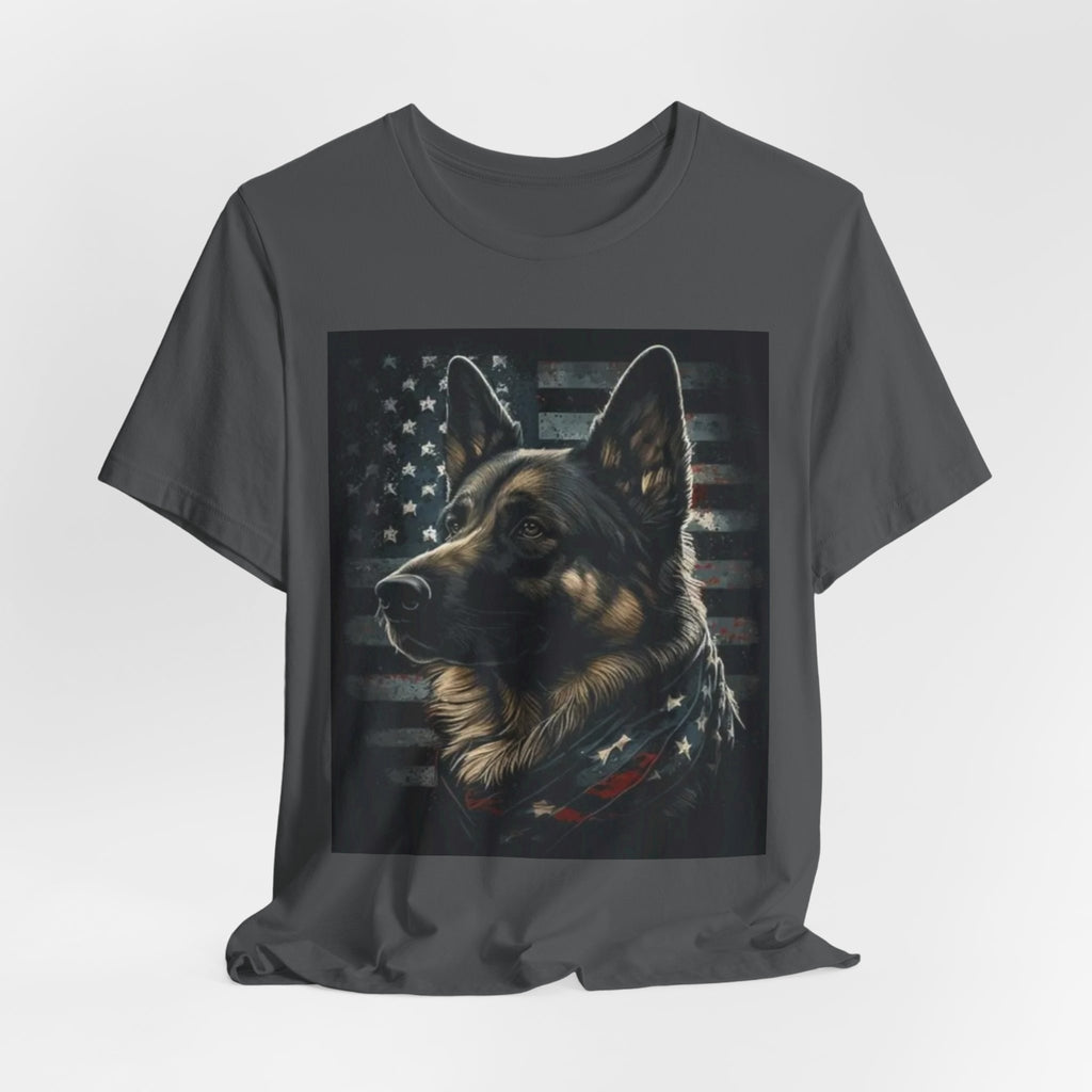 German Shepherd Patriotic Tee — Dog Lover American Flag Shirt