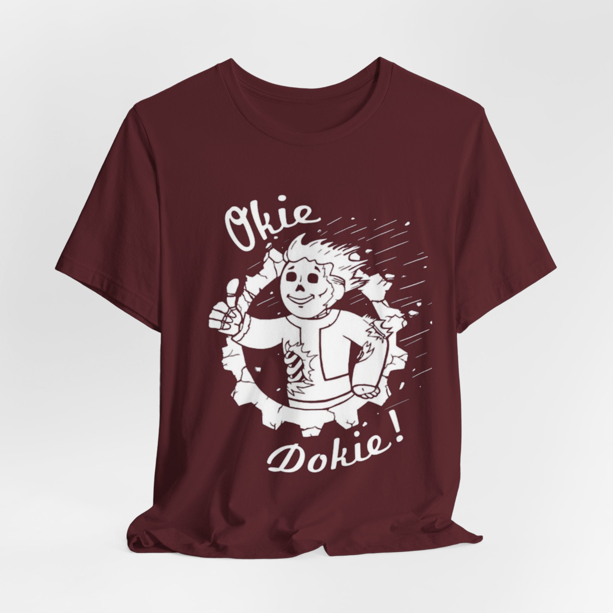 Okie Dokie! Retro Thumbs-Up Graphic Tee, Fallout tee