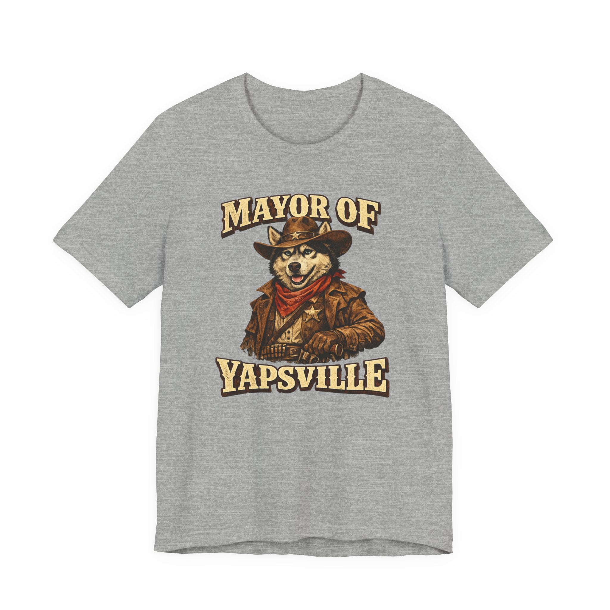 Mayor of Yapsville T-Shirt | Cowboy Dog Illustration, Western Humor