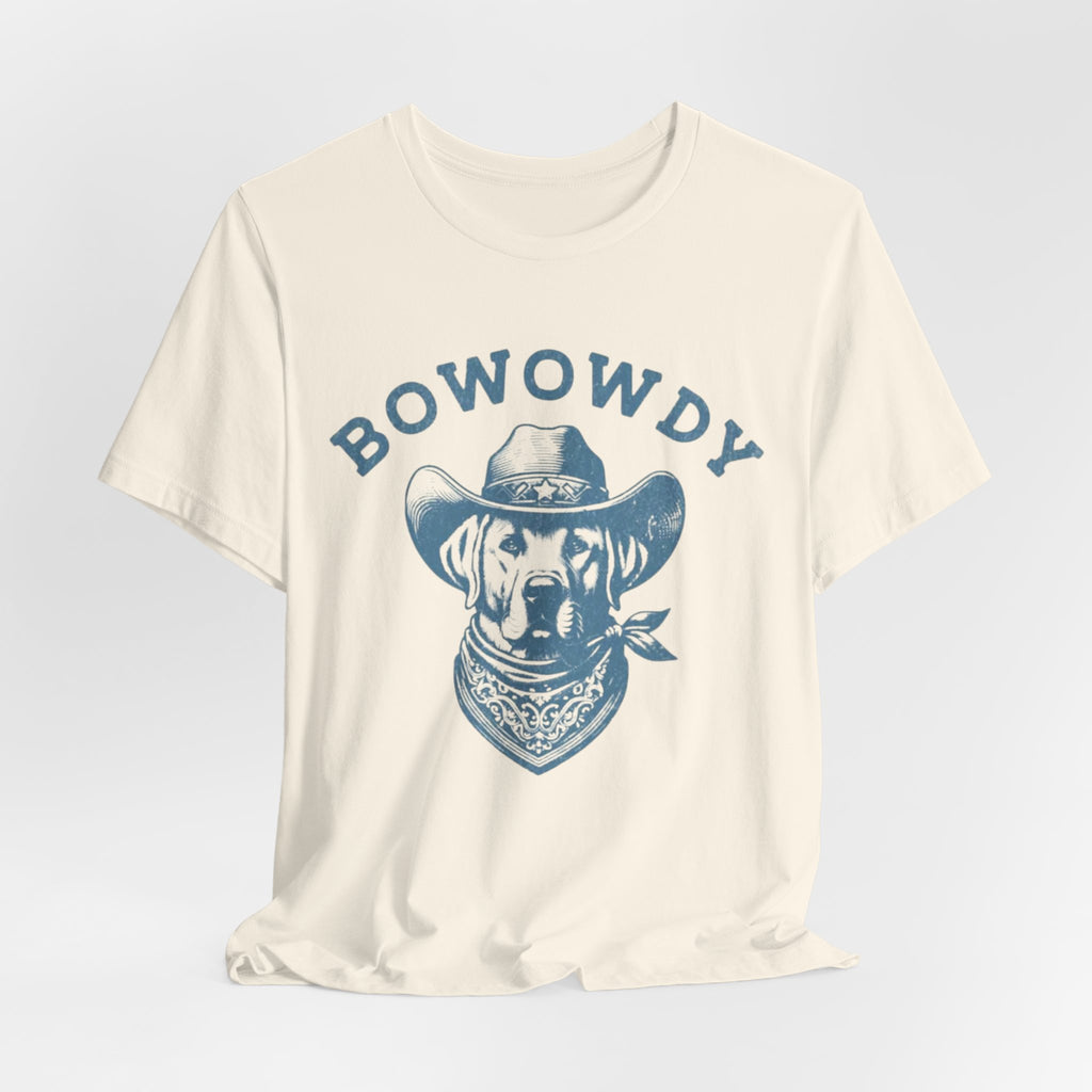 Bowowdy Dog Cowboy Tee | Western Dog Illustration, Bandana Hat