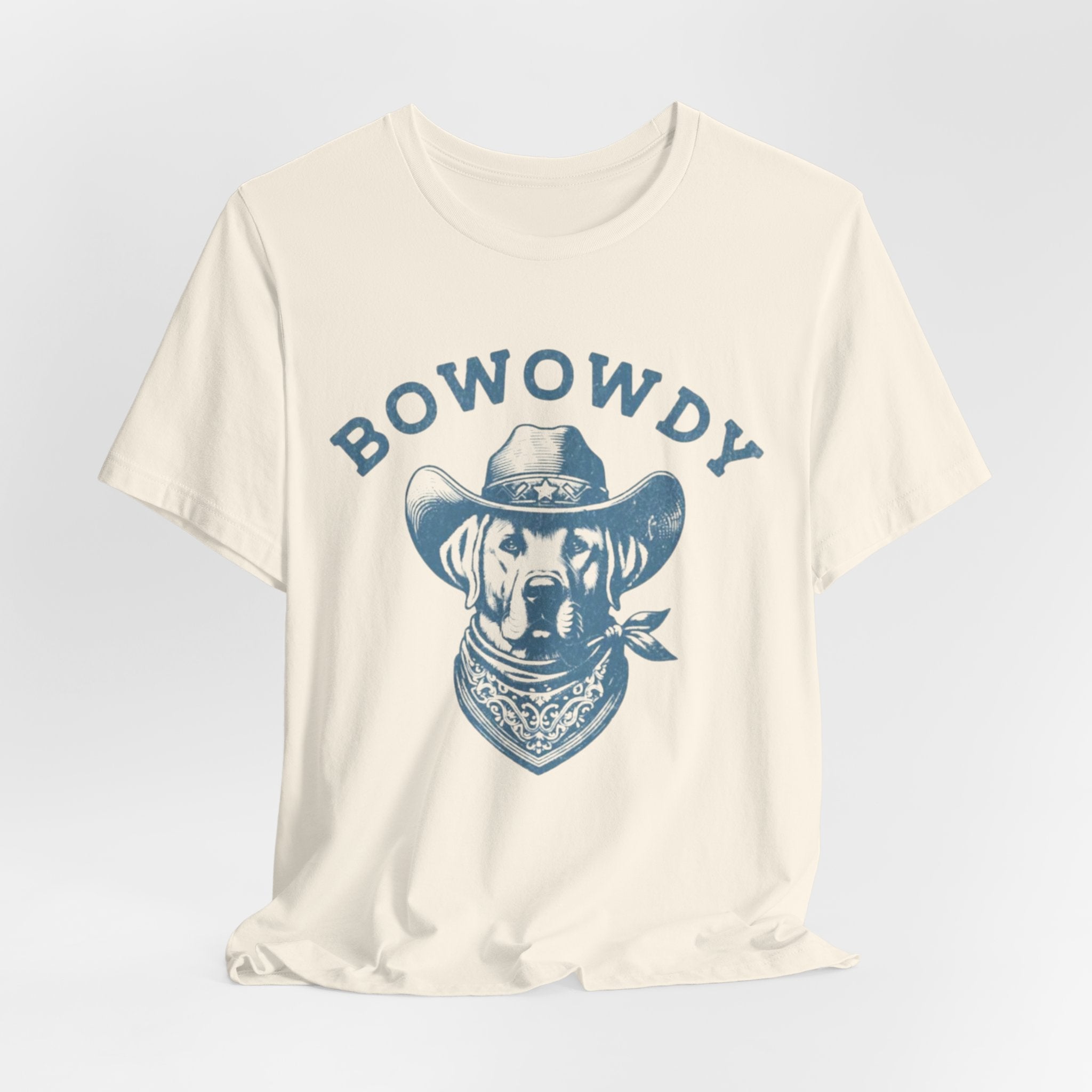 Bowowdy Dog Cowboy Tee | Western Dog Illustration, Bandana Hat