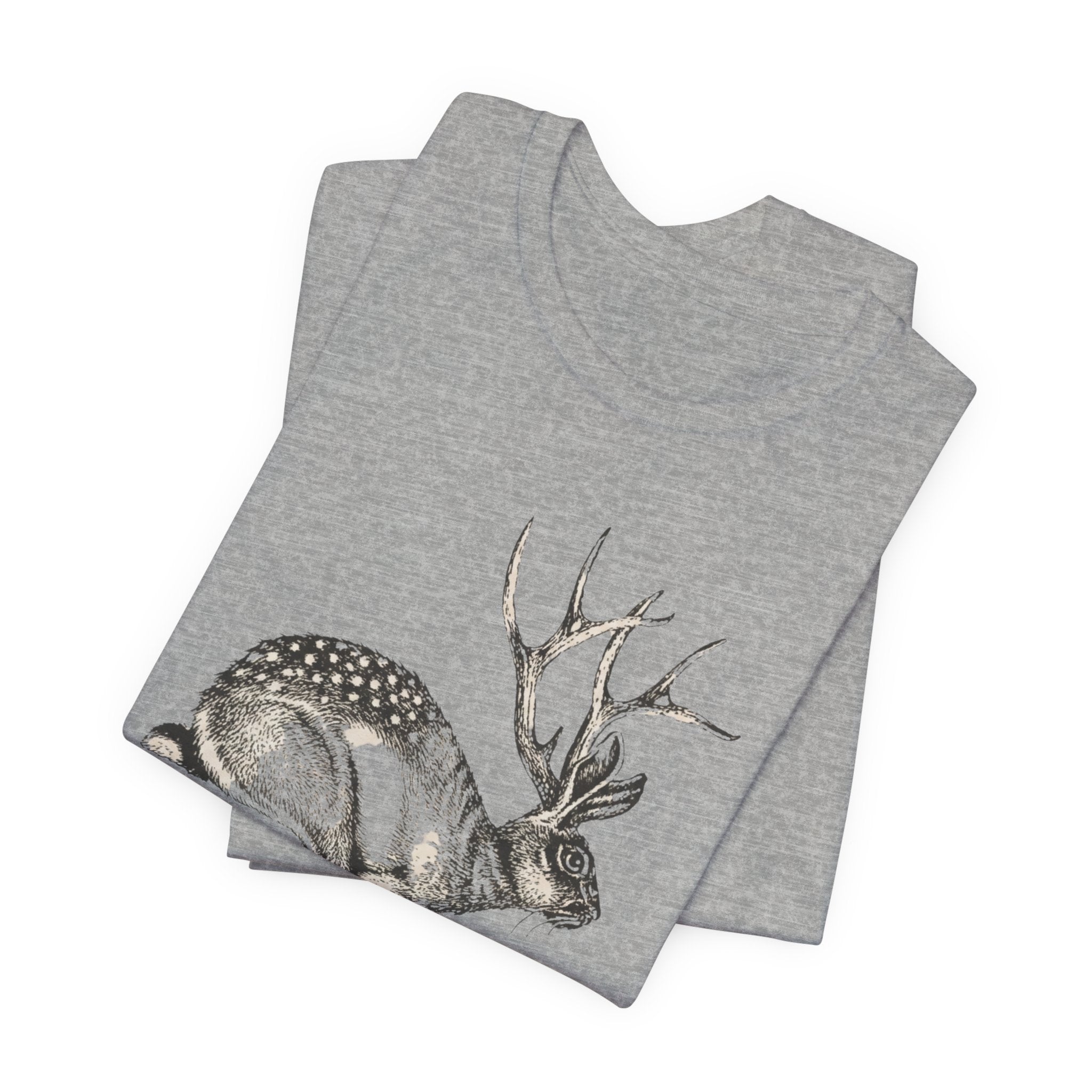 Gravity is a myth tee| hand -Drawn Jackalope Art, Script Motto
