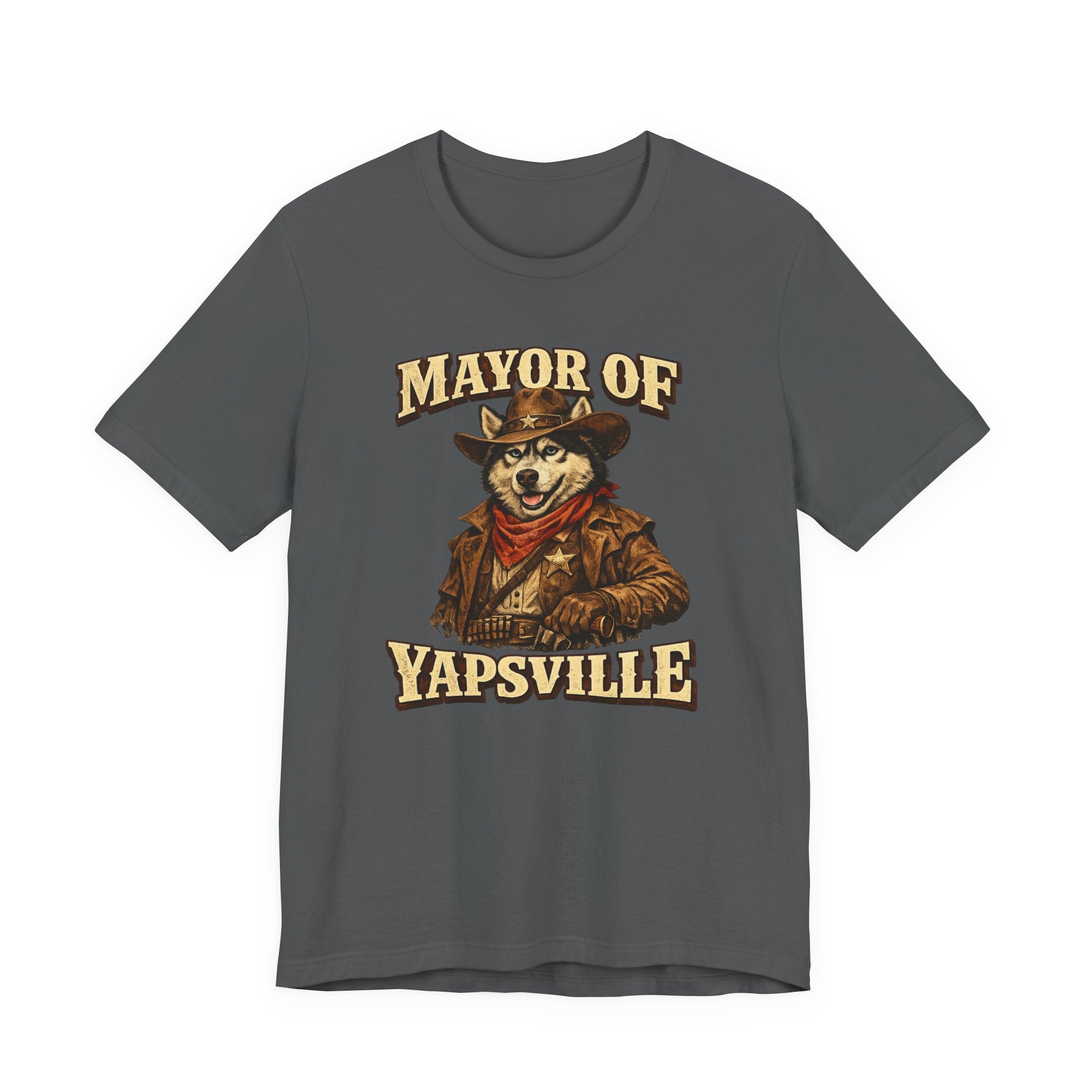 Mayor of Yapsville T-Shirt | Cowboy Dog Illustration, Western Humor