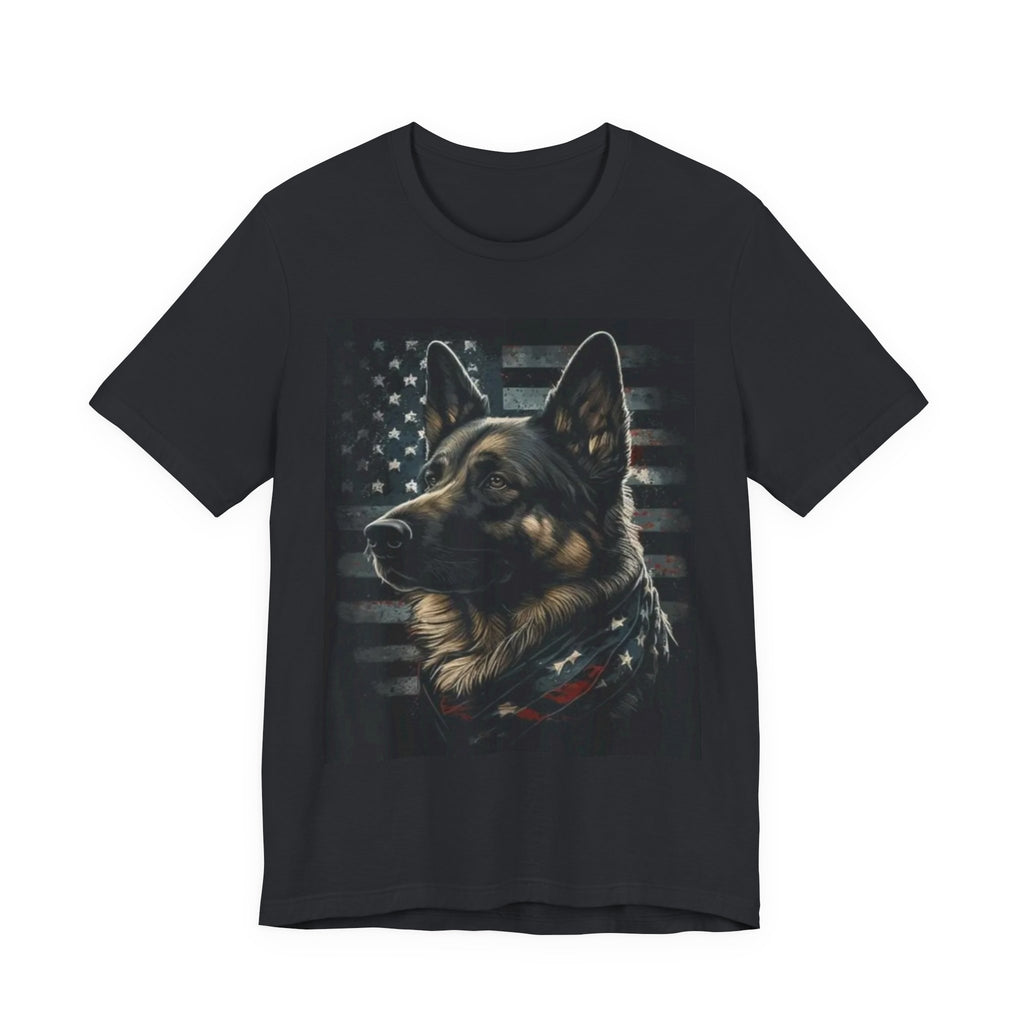 German Shepherd Patriotic Tee — Dog Lover American Flag Shirt