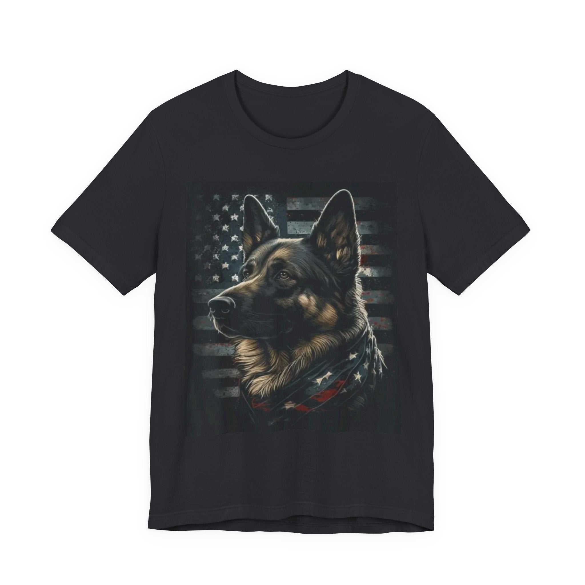 German Shepherd Patriotic Tee — Dog Lover American Flag Shirt