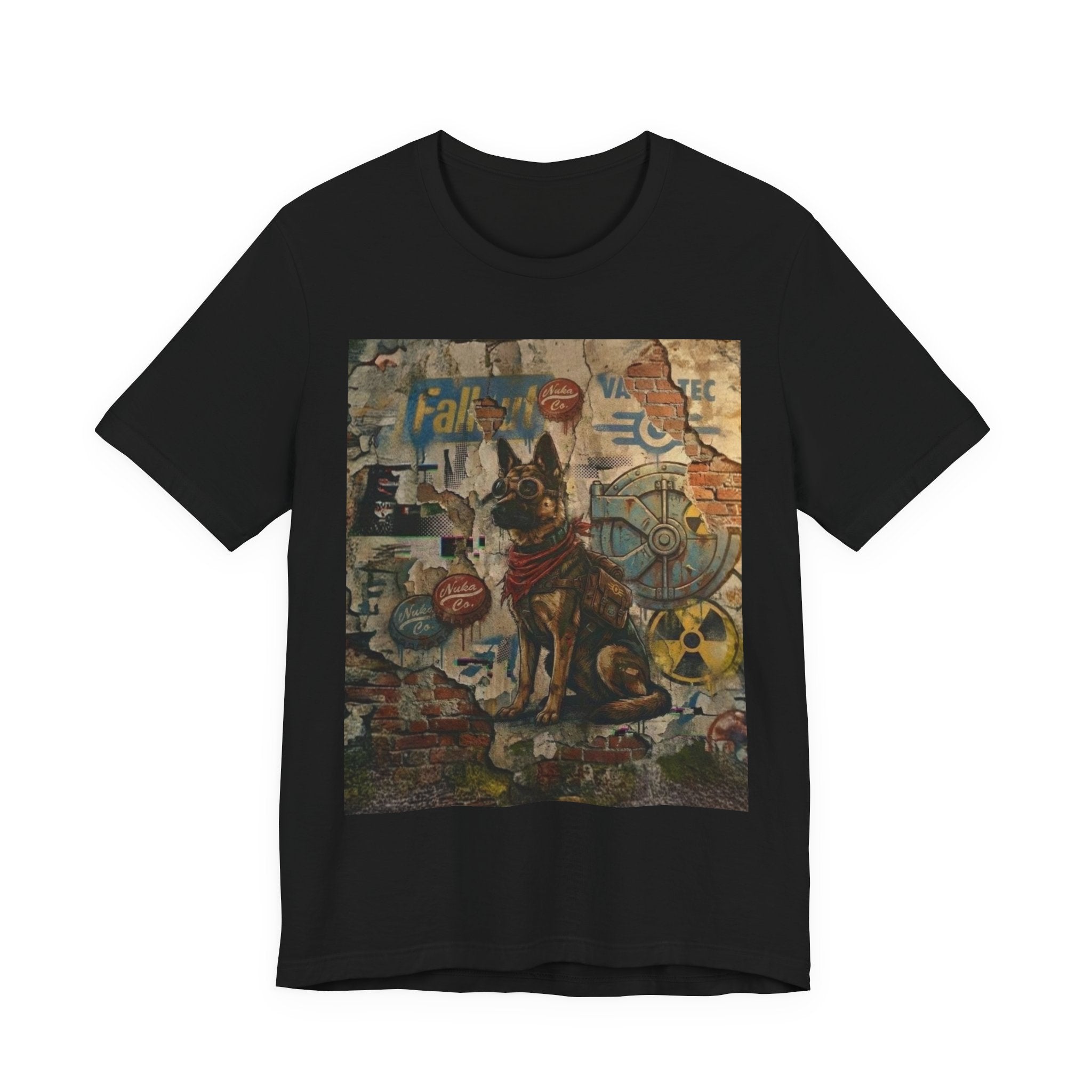 Fallout Dog Street Art T‑Shirt — Retro Post‑Apocalyptic Graffiti Tee