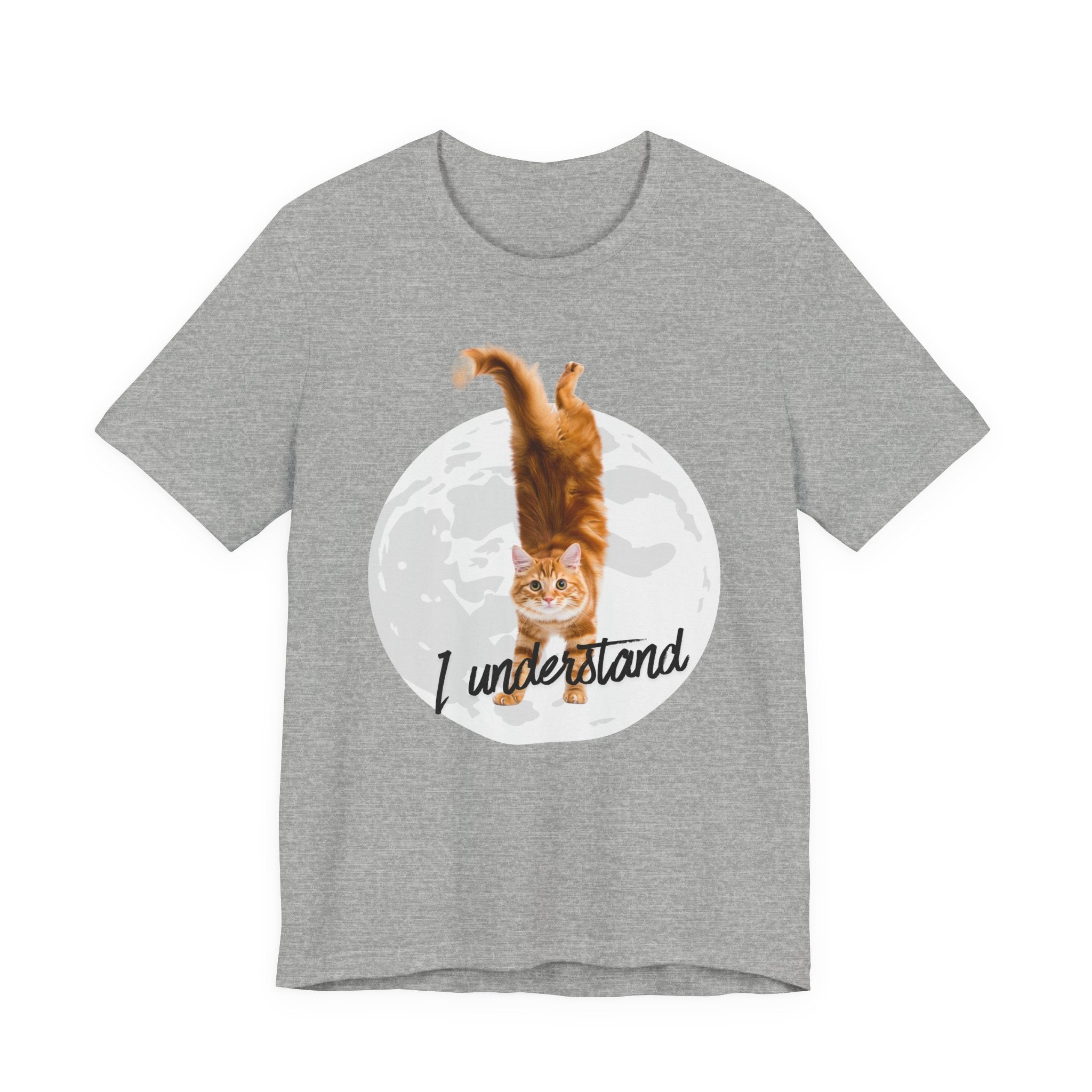 I Understand Cat Moon illustration tee | Ginger Cat, Moon Graphic Shirt