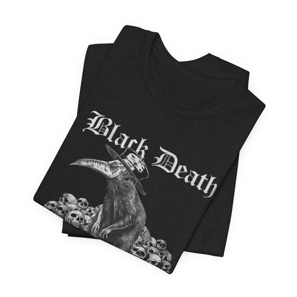 Black Death Plague Doctor crow European Tour T-Shirt | 1347-1351 gothic tee