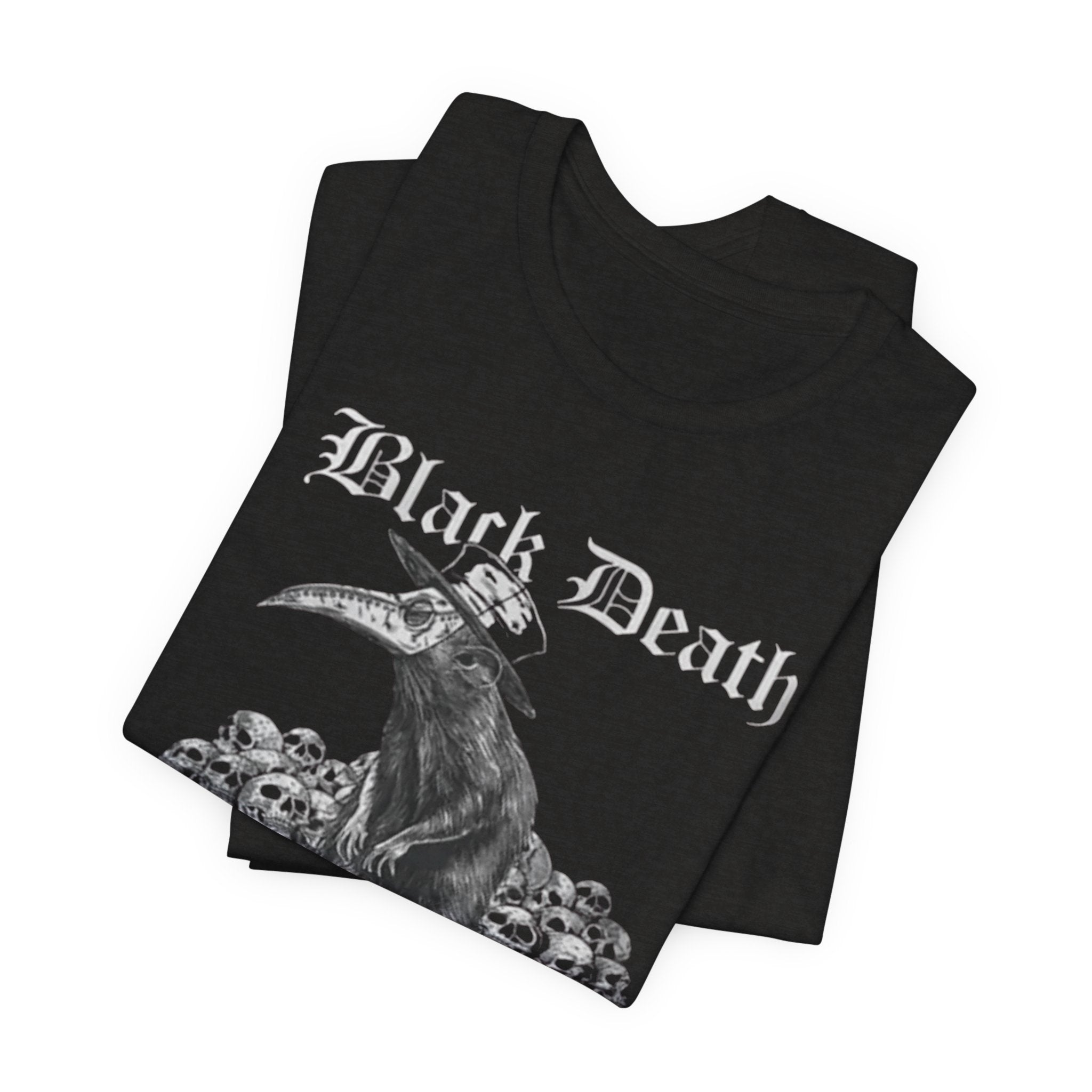 Black Death Plague Doctor crow European Tour T-Shirt | 1347-1351 gothic tee
