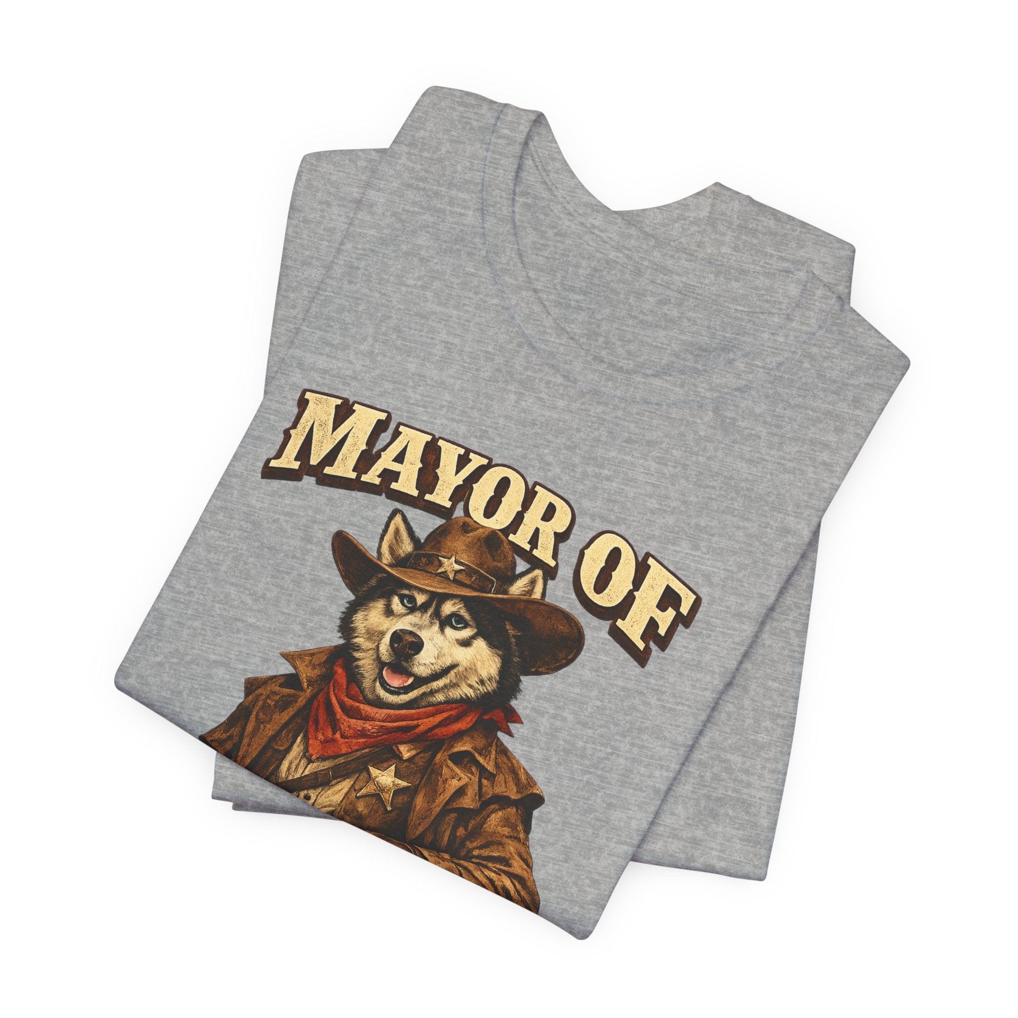 Mayor of Yapsville T-Shirt | Cowboy Dog Illustration, Western Humor