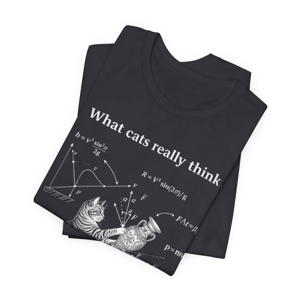 What Cats Really Think T-Shirt | Cat Physics Diagram Tee, Funny Cat Science Shirt