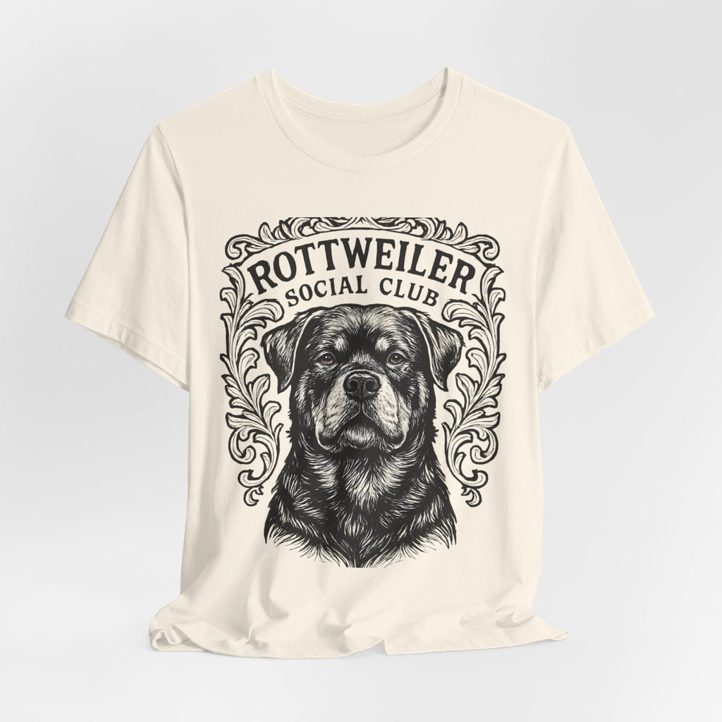 Rottweiler Social Club Tee - Unisex Jersey Short Sleeve T-Shirt for Dog Lovers, Casual Wear, Gift for Pet Owners, Dog Themed Apparel, [...]