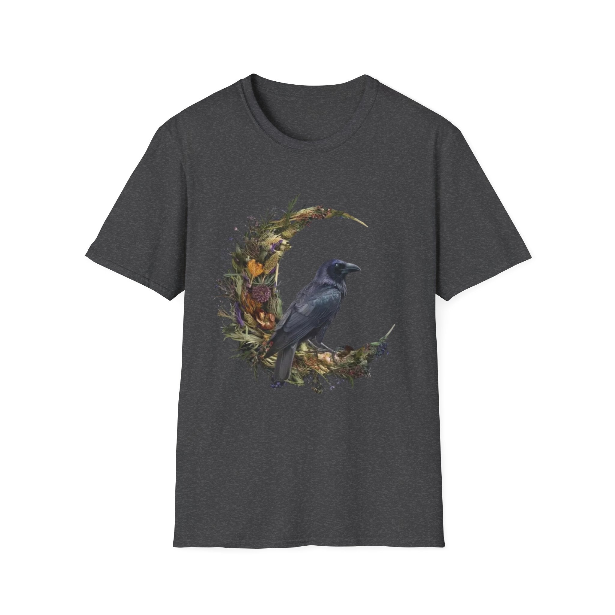 Black Raven Nature Unisex T-Shirt | Boho Style Tee, Gift for Nature Lovers, Casual Wear, Eco-Friendly Fashion