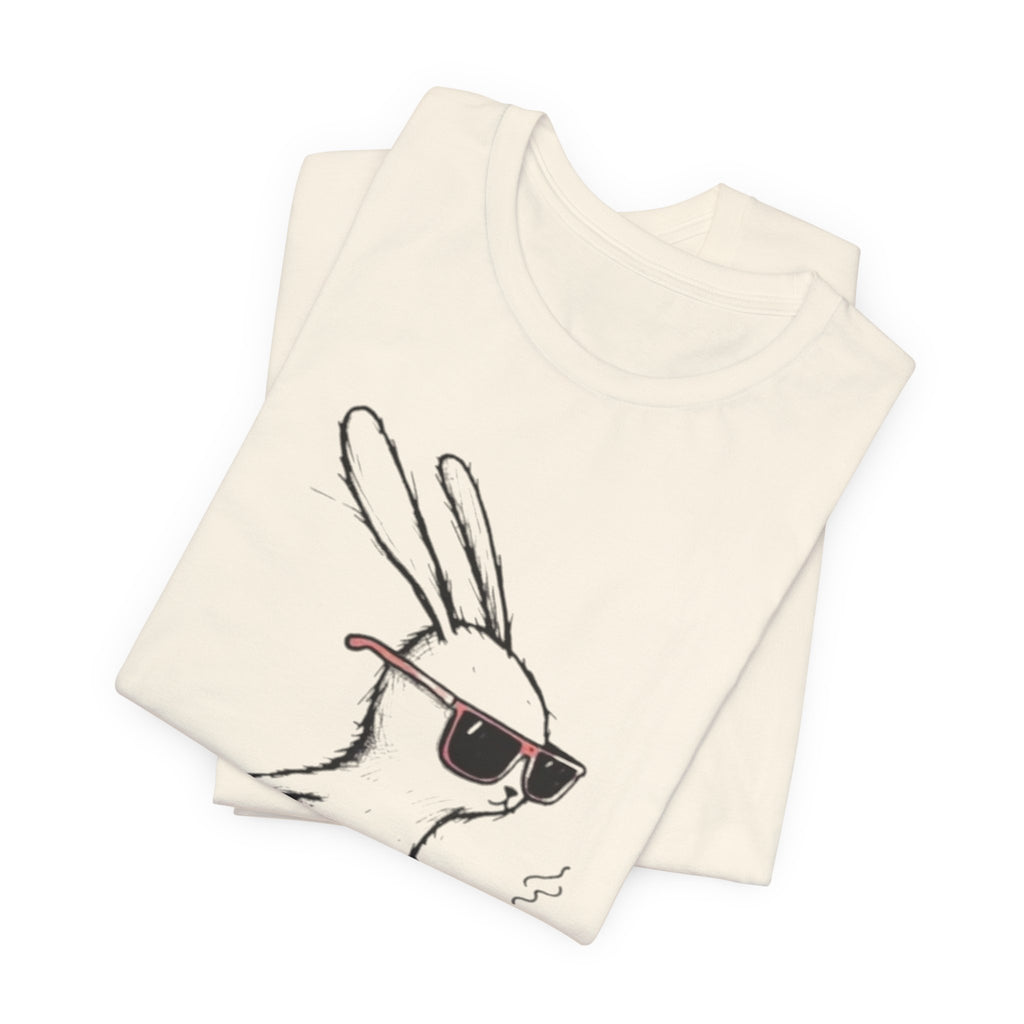 Cool Skateboarding Rabbit Tee, Unisex Short Sleeve Shirt, Funny Animal T-Shirt, Casual Daily Wear, Gift for Rabbit Lovers