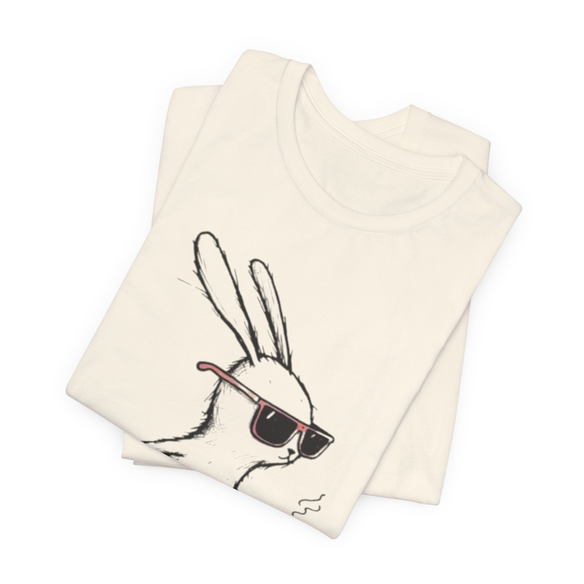 Cool Skateboarding Rabbit Tee, Unisex Short Sleeve Shirt, Funny Animal T-Shirt, Casual Daily Wear, Gift for Rabbit Lovers