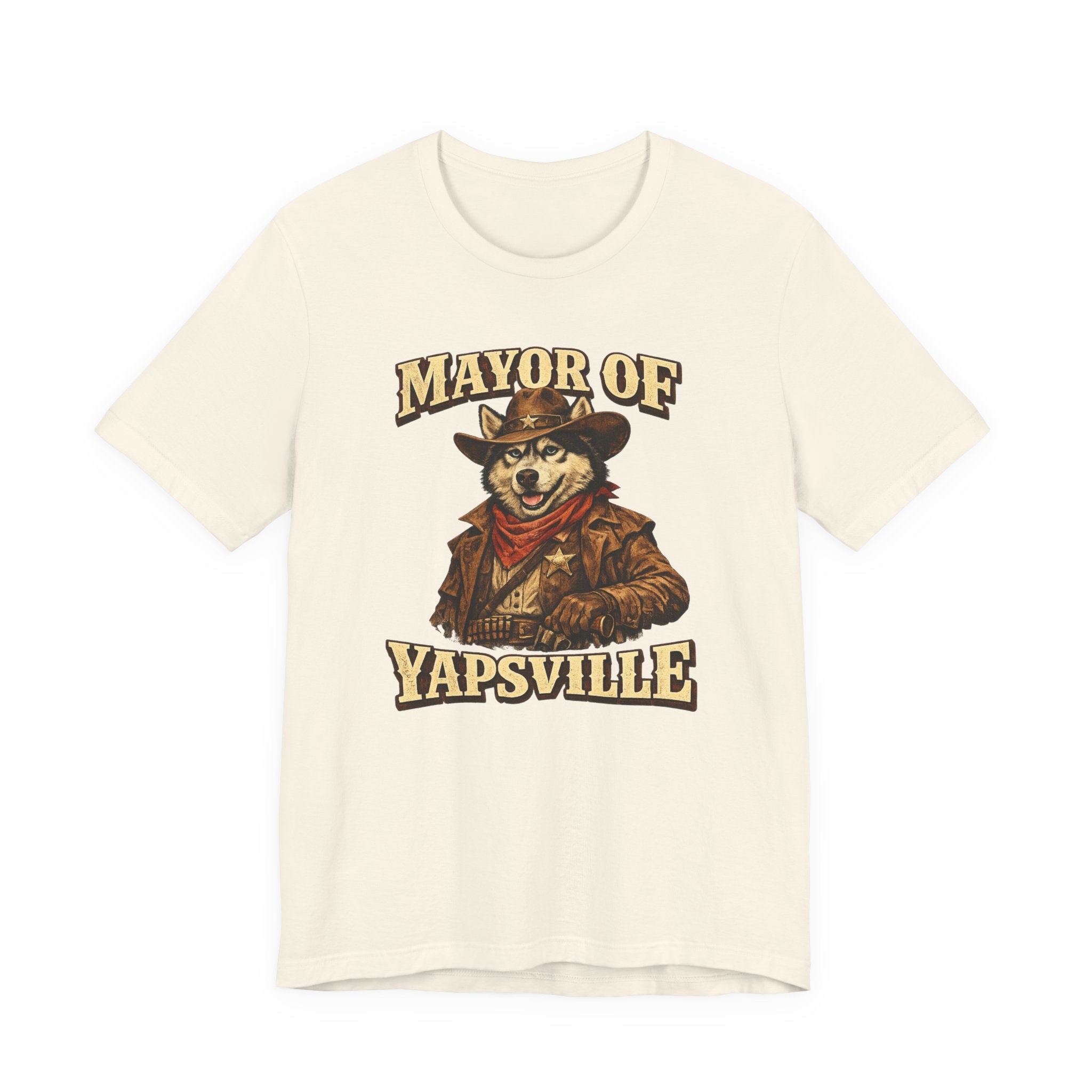 Mayor of Yapsville T-Shirt | Cowboy Dog Illustration, Western Humor
