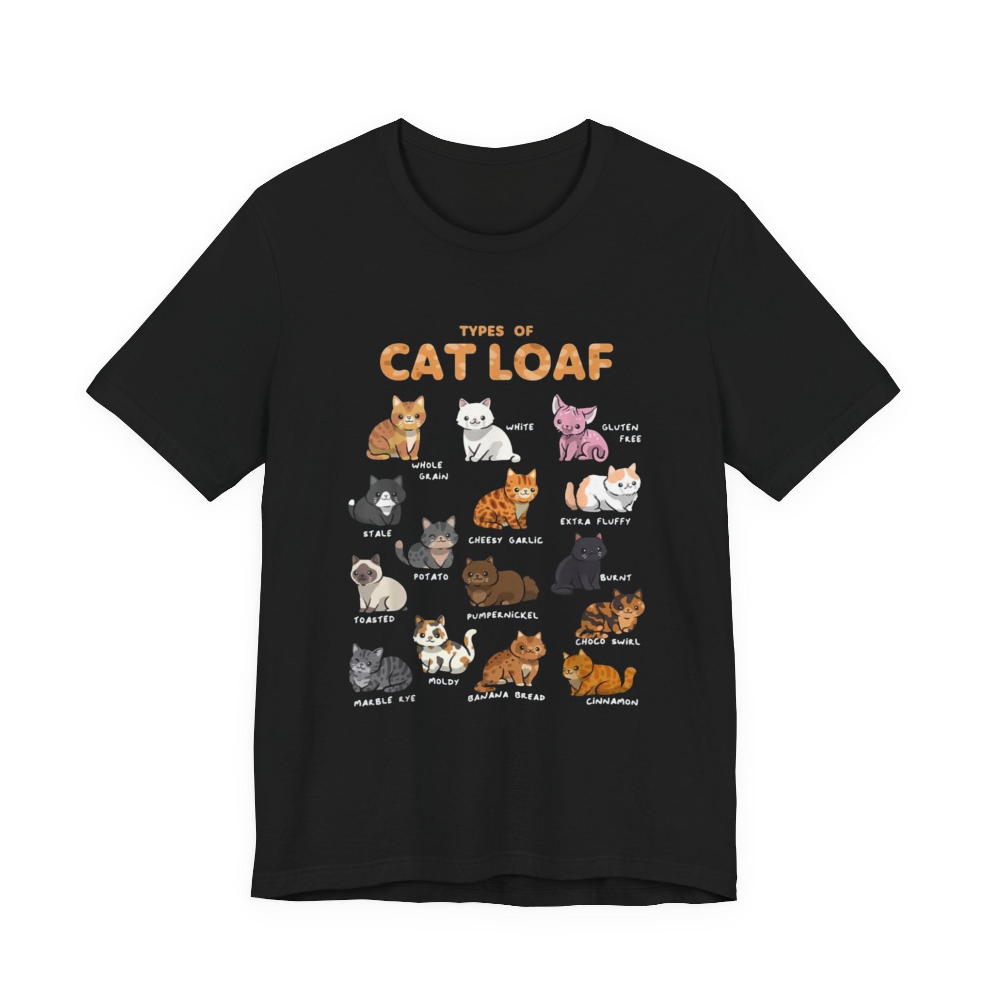 Types of Cat Loaf T-Shirt | Cute Cat Pose Illustration, Cat Lover Tee