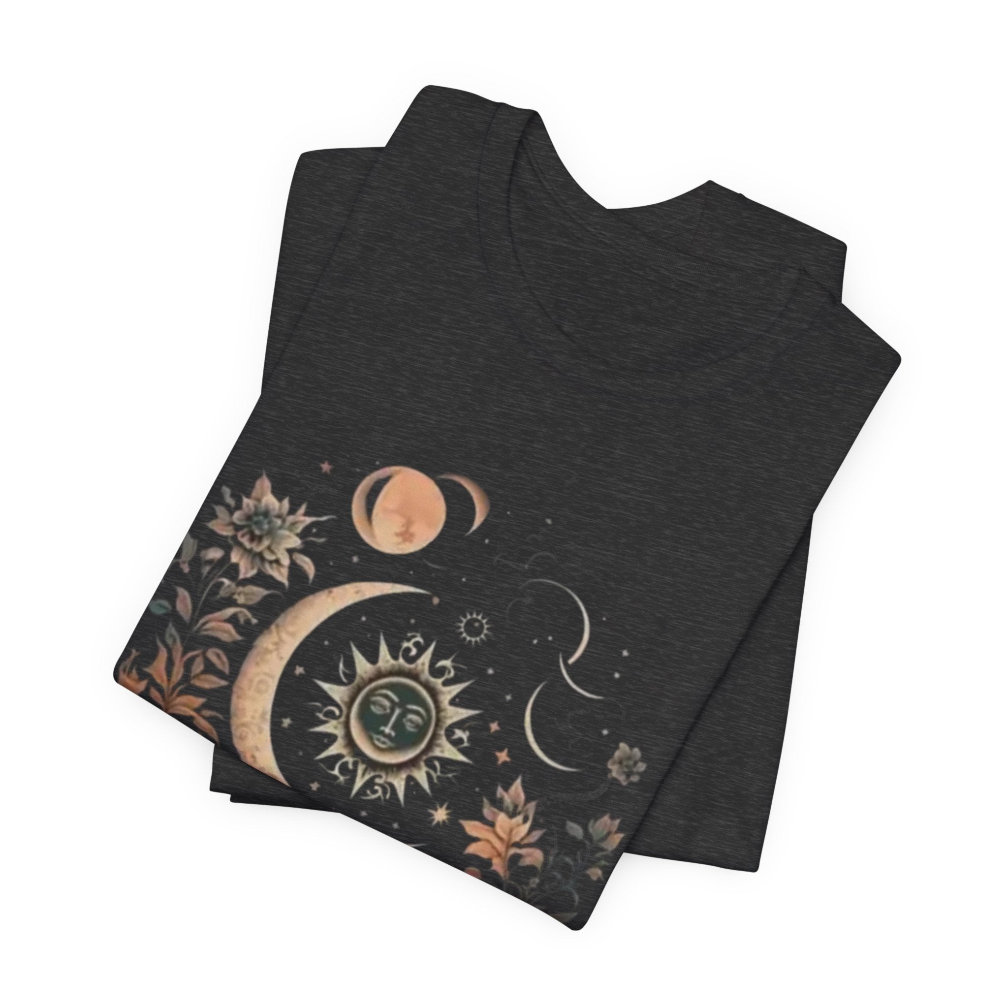 Celestial Nature Tee, Bohemian Style T-shirt for Nature Lovers, Astrology Gift, Casual Wear, Summer Vibes