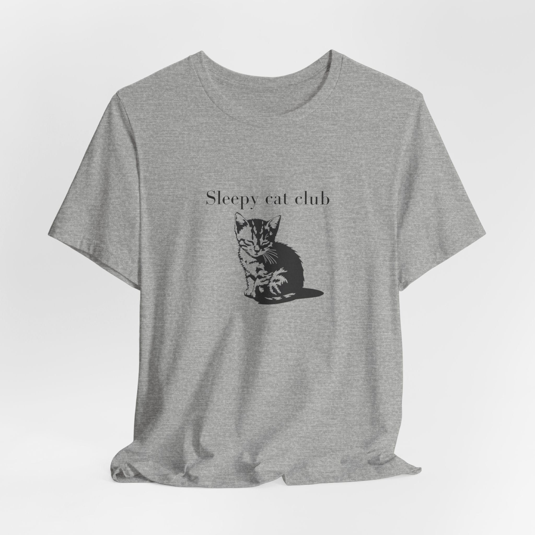 Sleepy Cat Club Tee, Cat Lover Shirt, Unisex Graphic Tee, Gift for Cat Owners, Cute Animal Apparel, Cozy Casual Wear