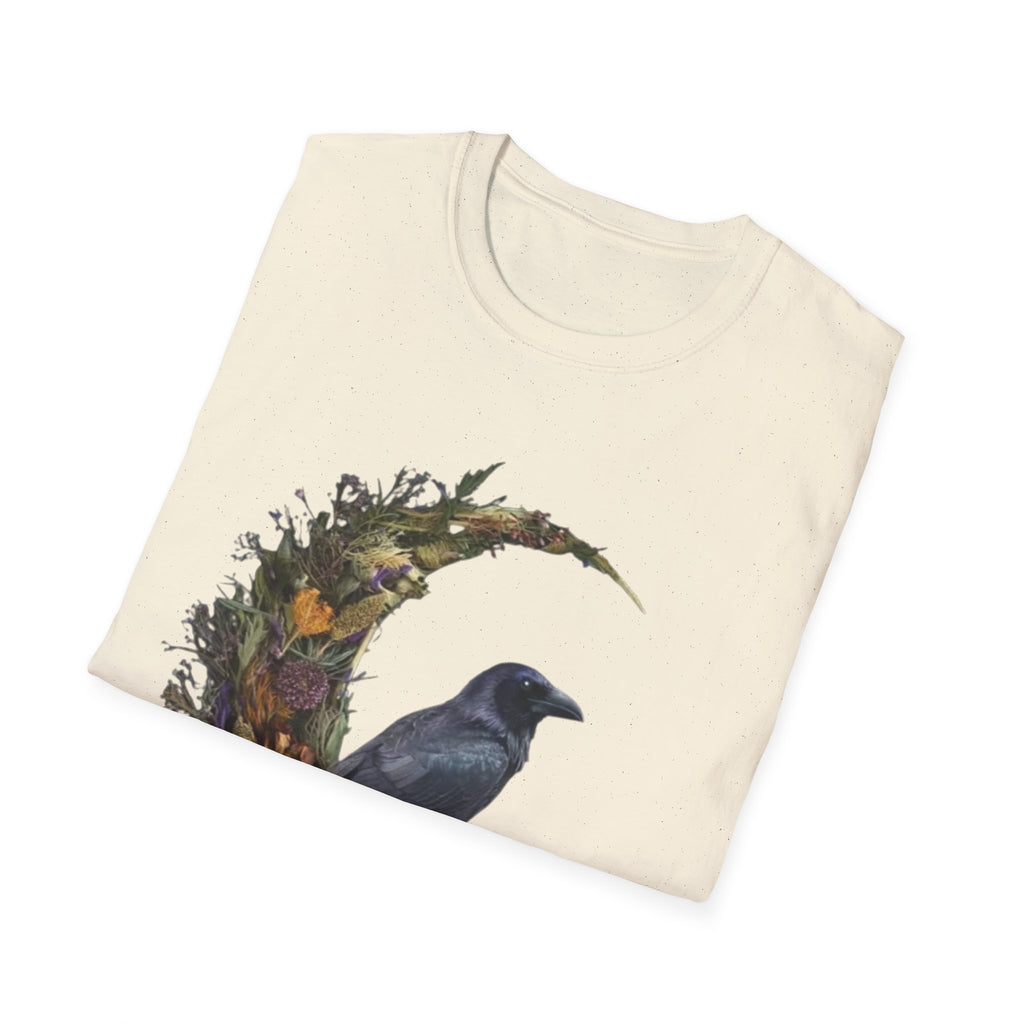 Black Raven Nature Unisex T-Shirt | Boho Style Tee, Gift for Nature Lovers, Casual Wear, Eco-Friendly Fashion