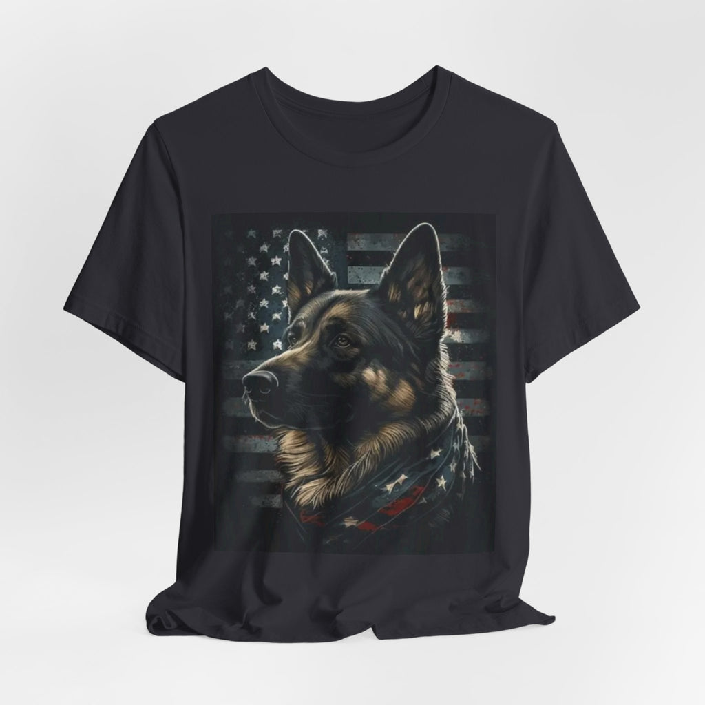 German Shepherd Patriotic Tee — Dog Lover American Flag Shirt