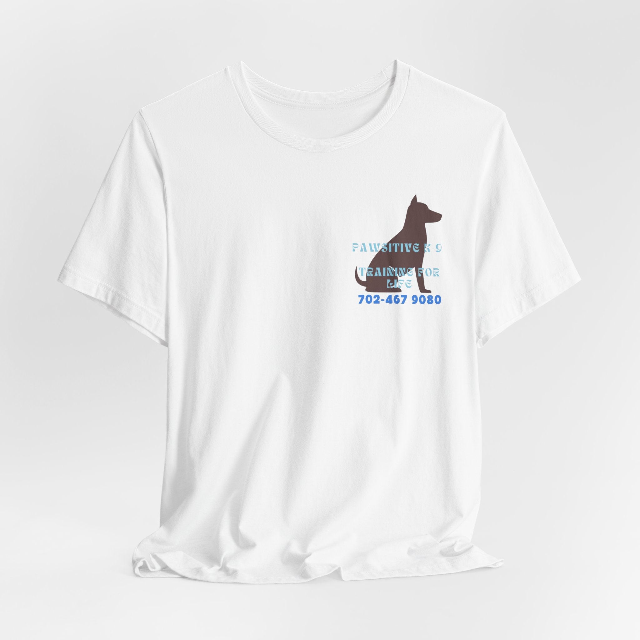 Dog Training T‑Shirt — “Pawsitive K9 Training for Life” Tee with Contact Number