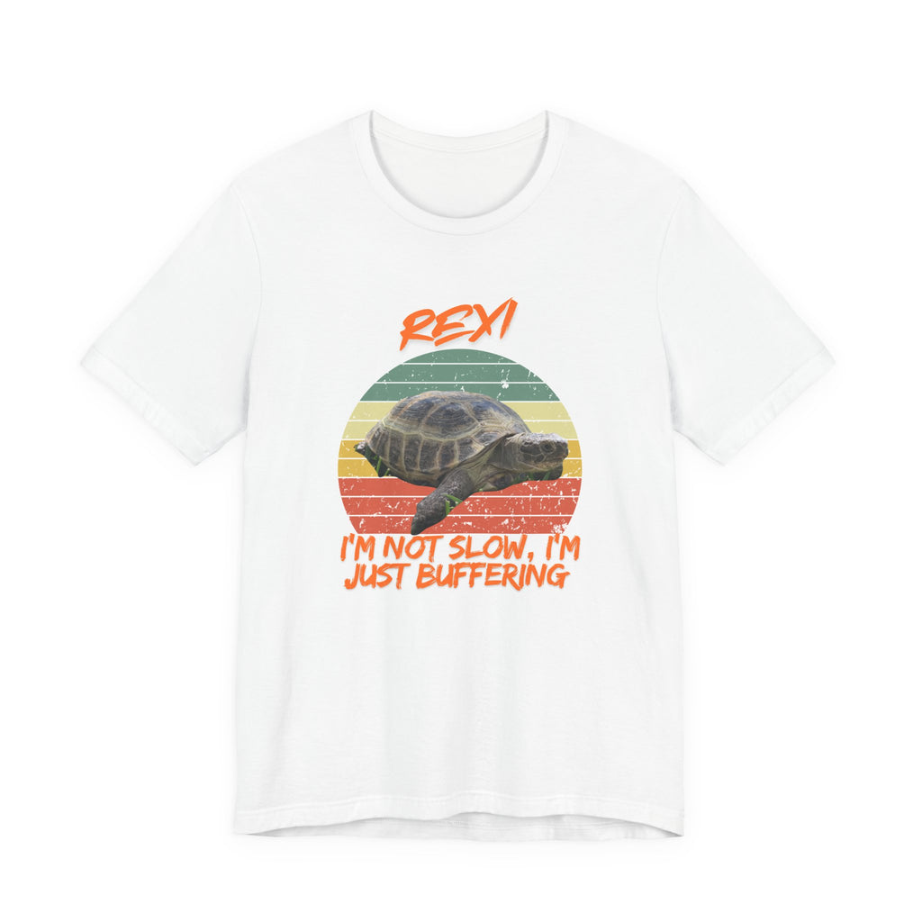 Turtle Graphic Tee — "I’m Not Slow, I’m Just Buffering" Retro Shirt