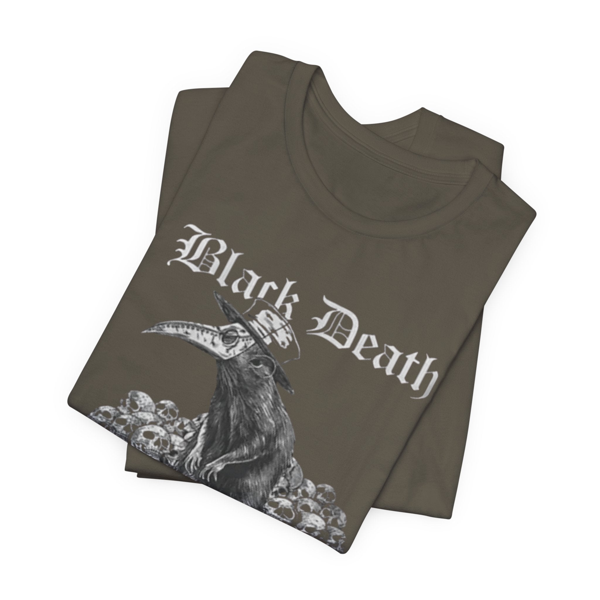 Black Death Plague Doctor crow European Tour T-Shirt | 1347-1351 gothic tee